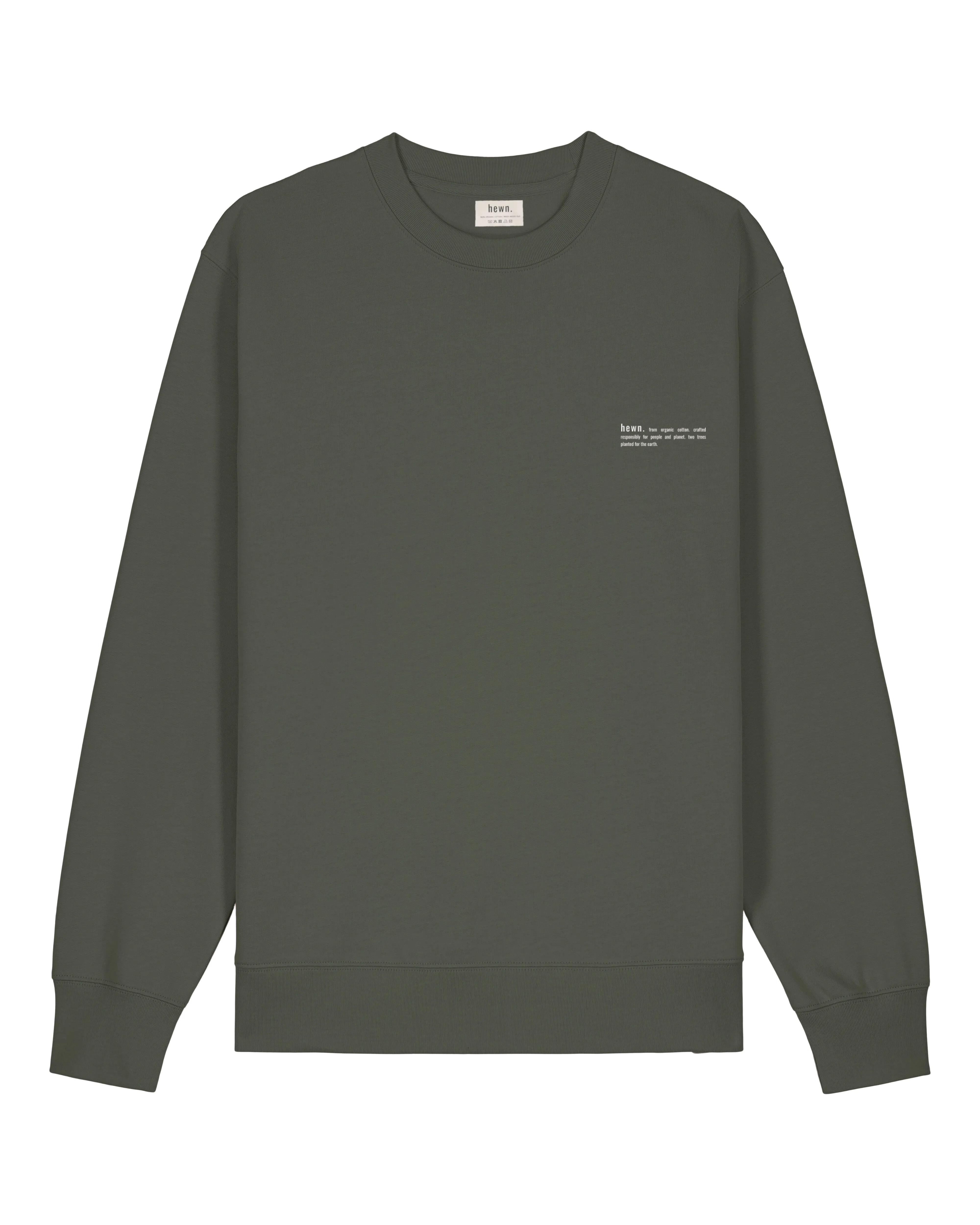 Men's Organic Cotton Relaxed Fit Sweatshirt | Pine Green Khaki