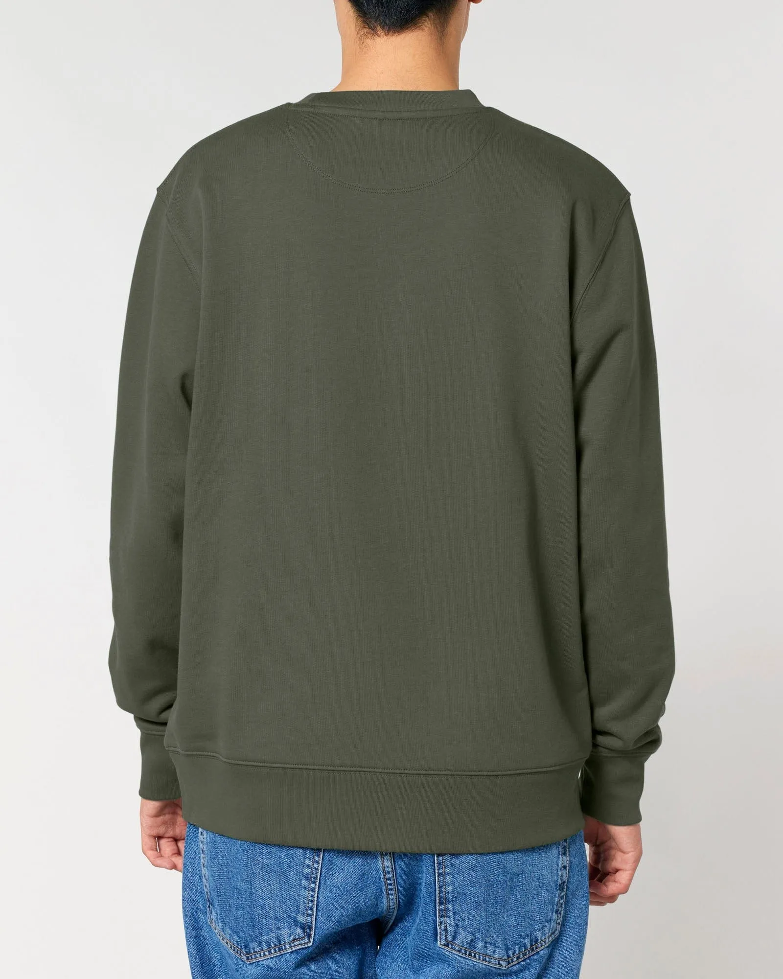 Men's Organic Cotton Relaxed Fit Sweatshirt | Pine Green Khaki