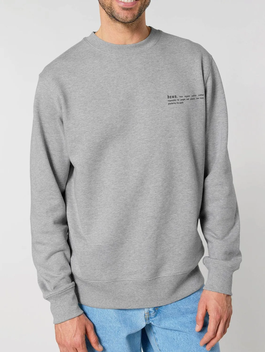 Men's Organic Cotton Relaxed Fit Sweatshirt | Rock Grey Marl