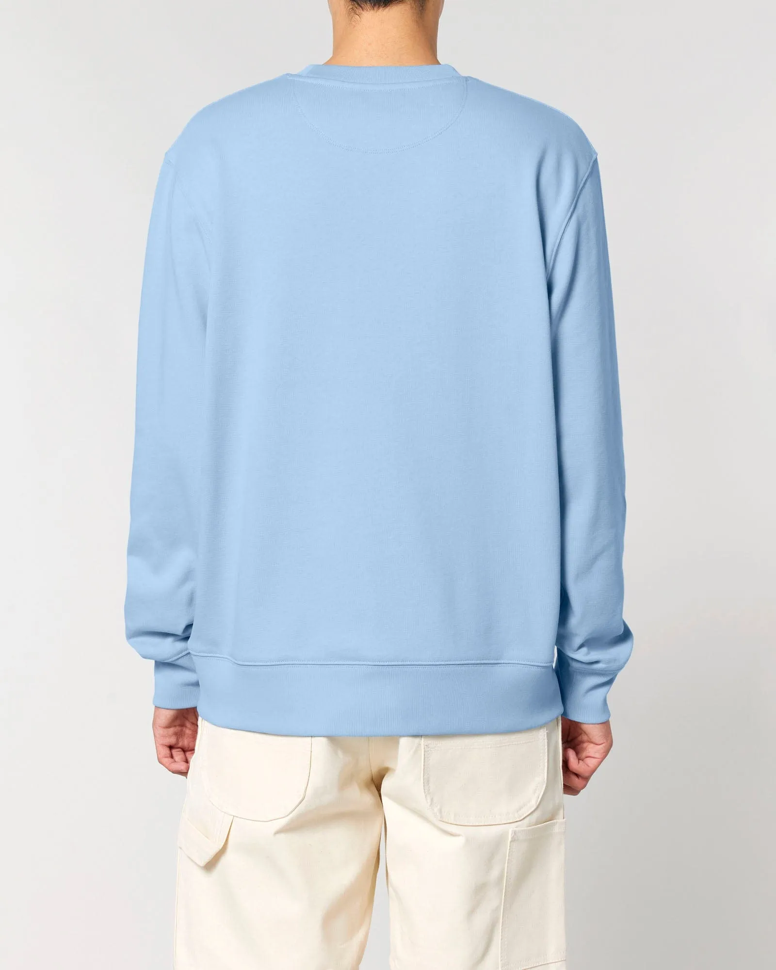 Men's Organic Cotton Relaxed Fit Sweatshirt | Sky Blue