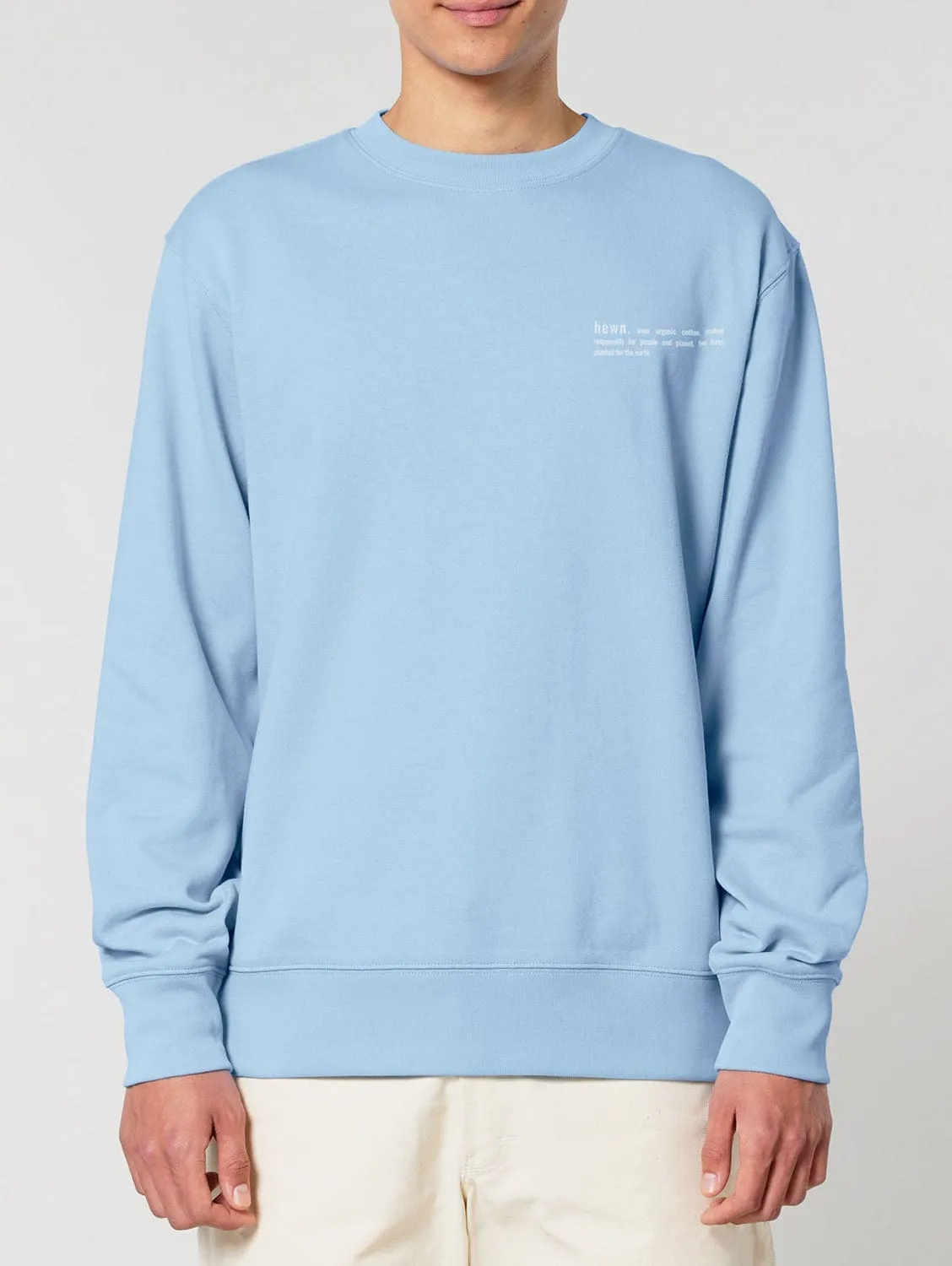 Men's Organic Cotton Relaxed Fit Sweatshirt | Sky Blue