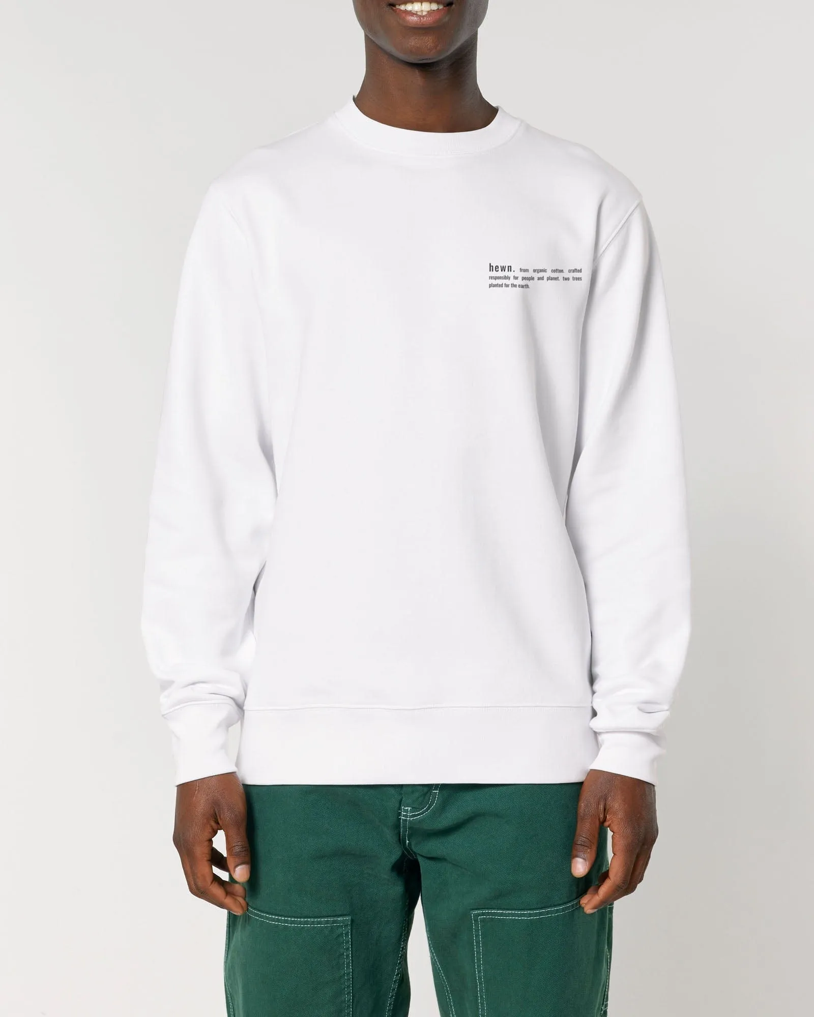 Men's Organic Cotton Relaxed Fit Sweatshirt | Snow White