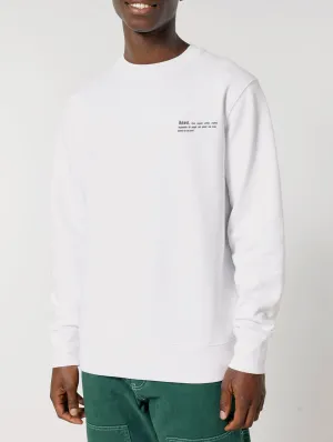 Men's Organic Cotton Relaxed Fit Sweatshirt | Snow White