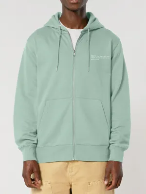 Men's Organic Cotton Relaxed Fit Zip Hoodie | Aloe Green