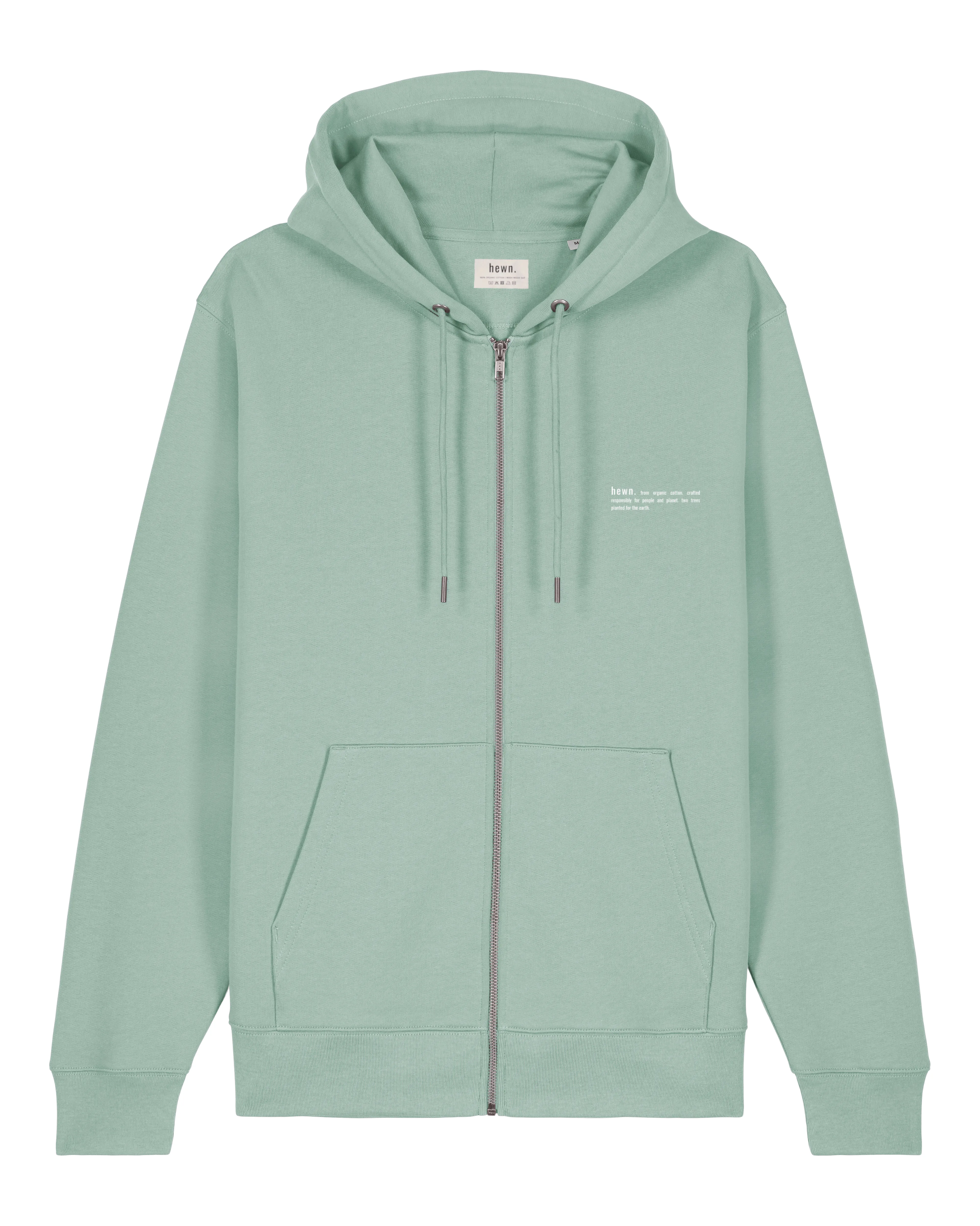 Men's Organic Cotton Relaxed Fit Zip Hoodie | Aloe Green