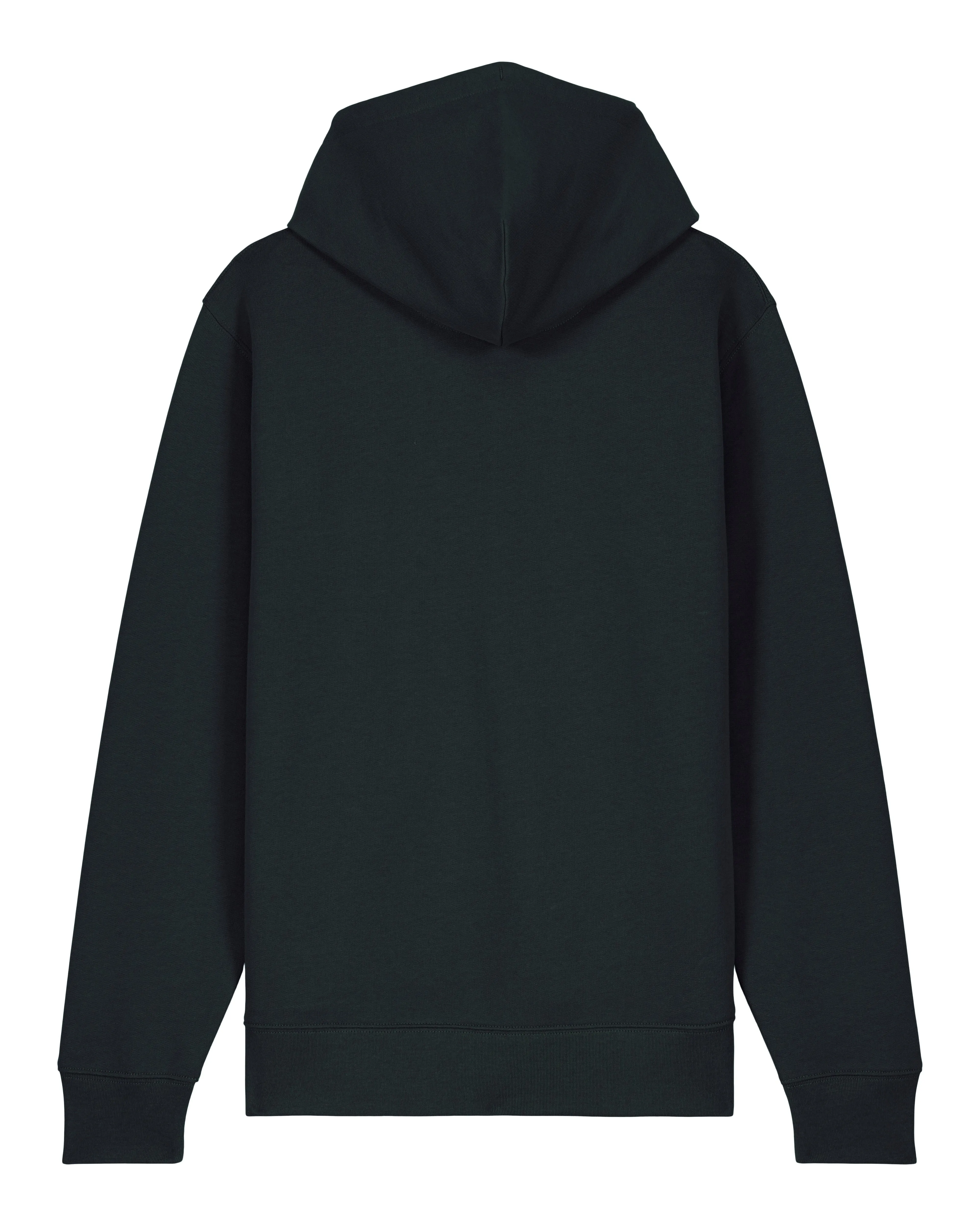 Men's Organic Cotton Relaxed Fit Zip Hoodie | Jet Black