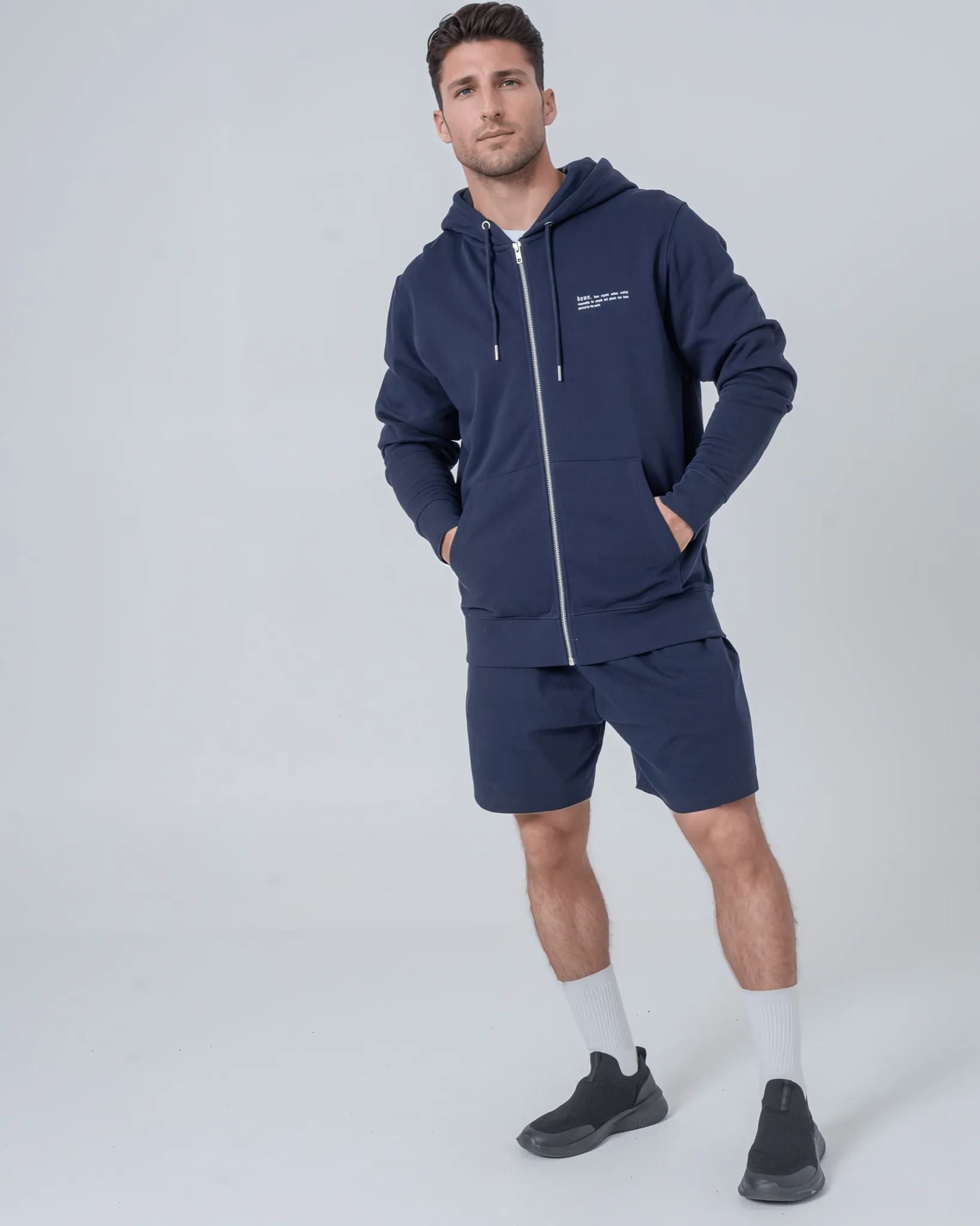 Men's Organic Cotton Relaxed Fit Zip Hoodie | Midnight Navy