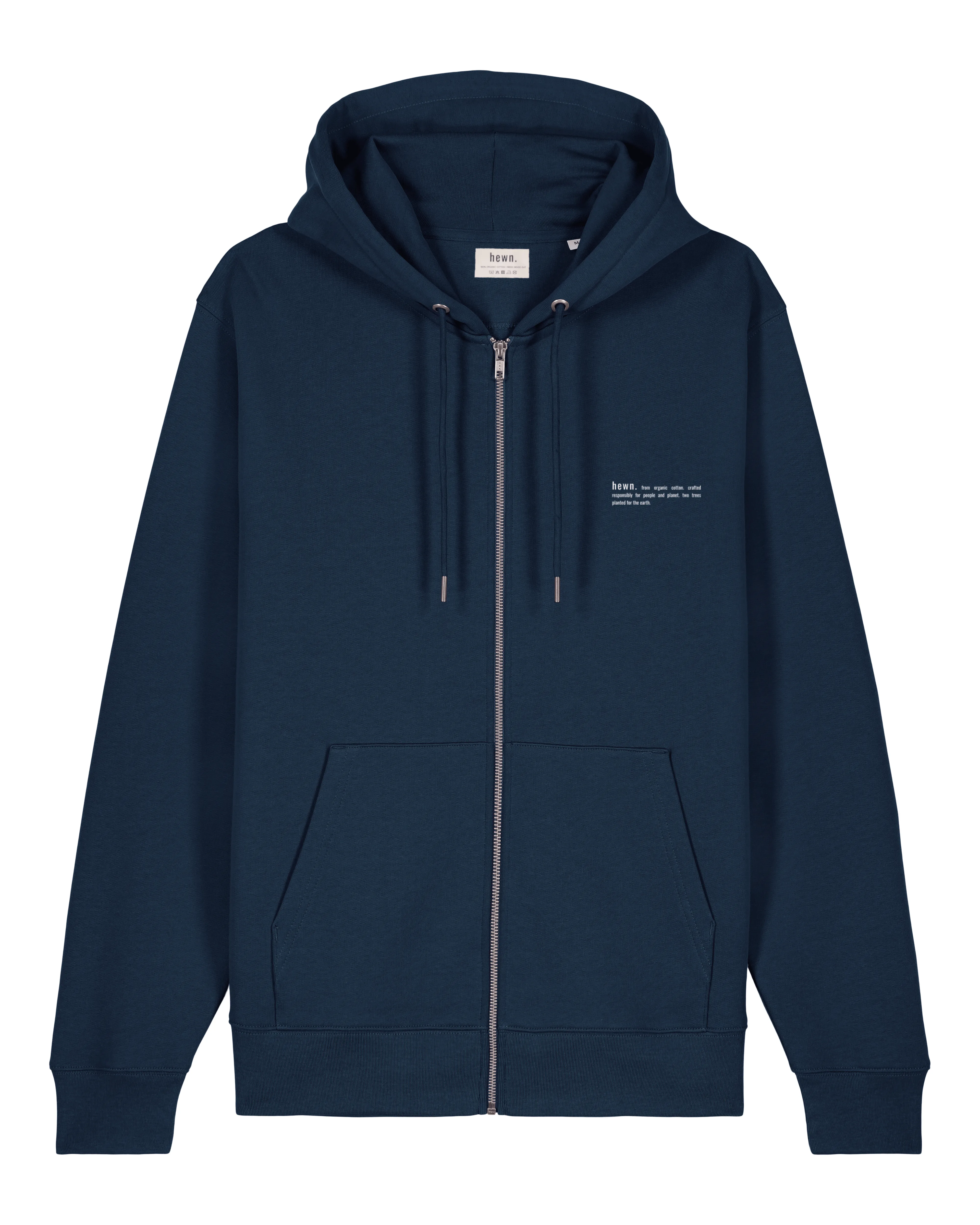 Men's Organic Cotton Relaxed Fit Zip Hoodie | Midnight Navy