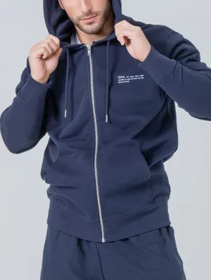 Men's Organic Cotton Relaxed Fit Zip Hoodie | Midnight Navy
