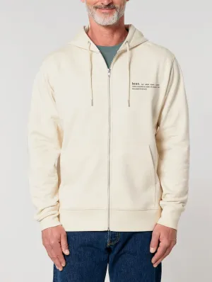 Men's Organic Cotton Relaxed Fit Zip Hoodie | Natural Cotton