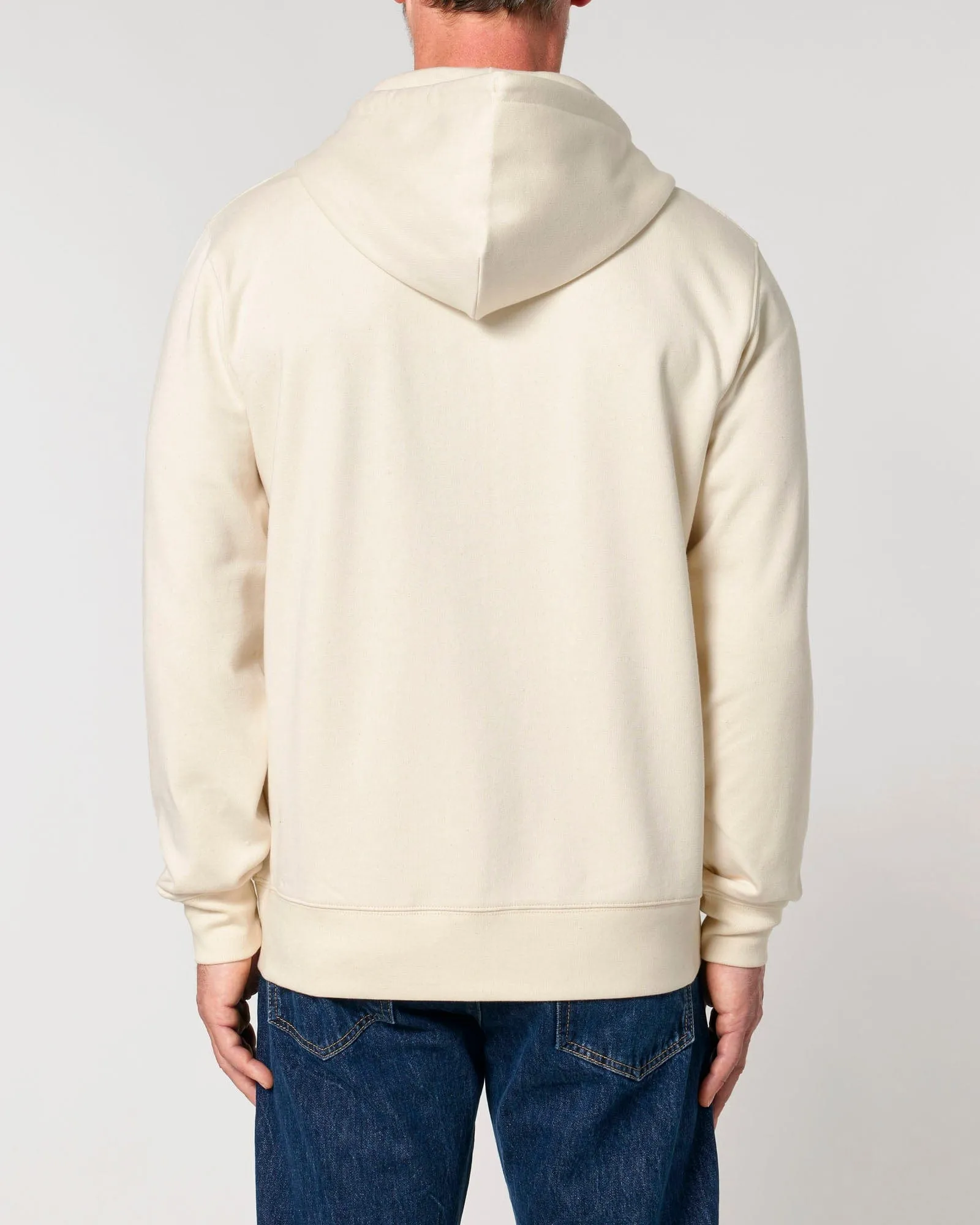 Men's Organic Cotton Relaxed Fit Zip Hoodie | Natural Cotton
