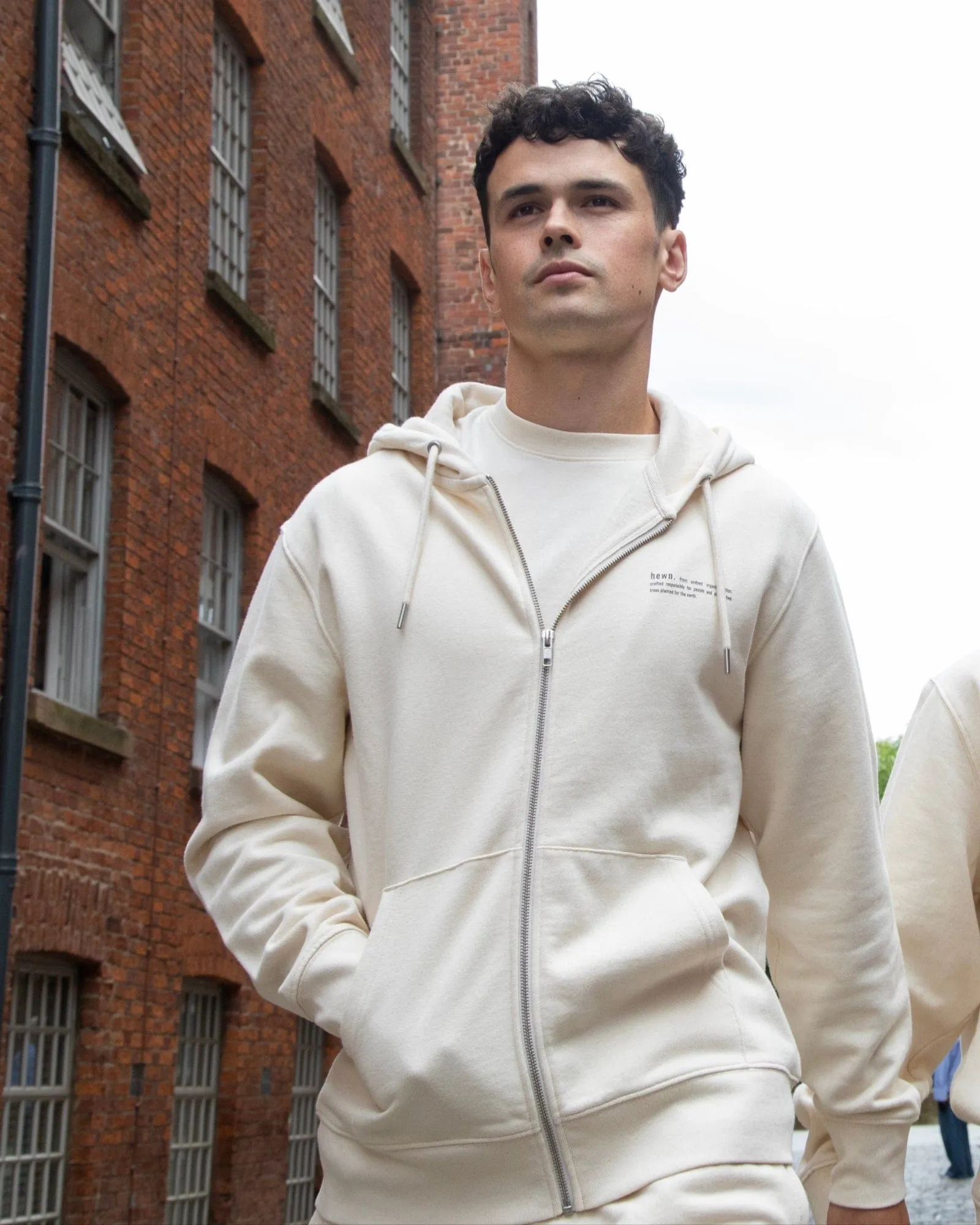 Men's Organic Cotton Relaxed Fit Zip Hoodie | Natural Cotton