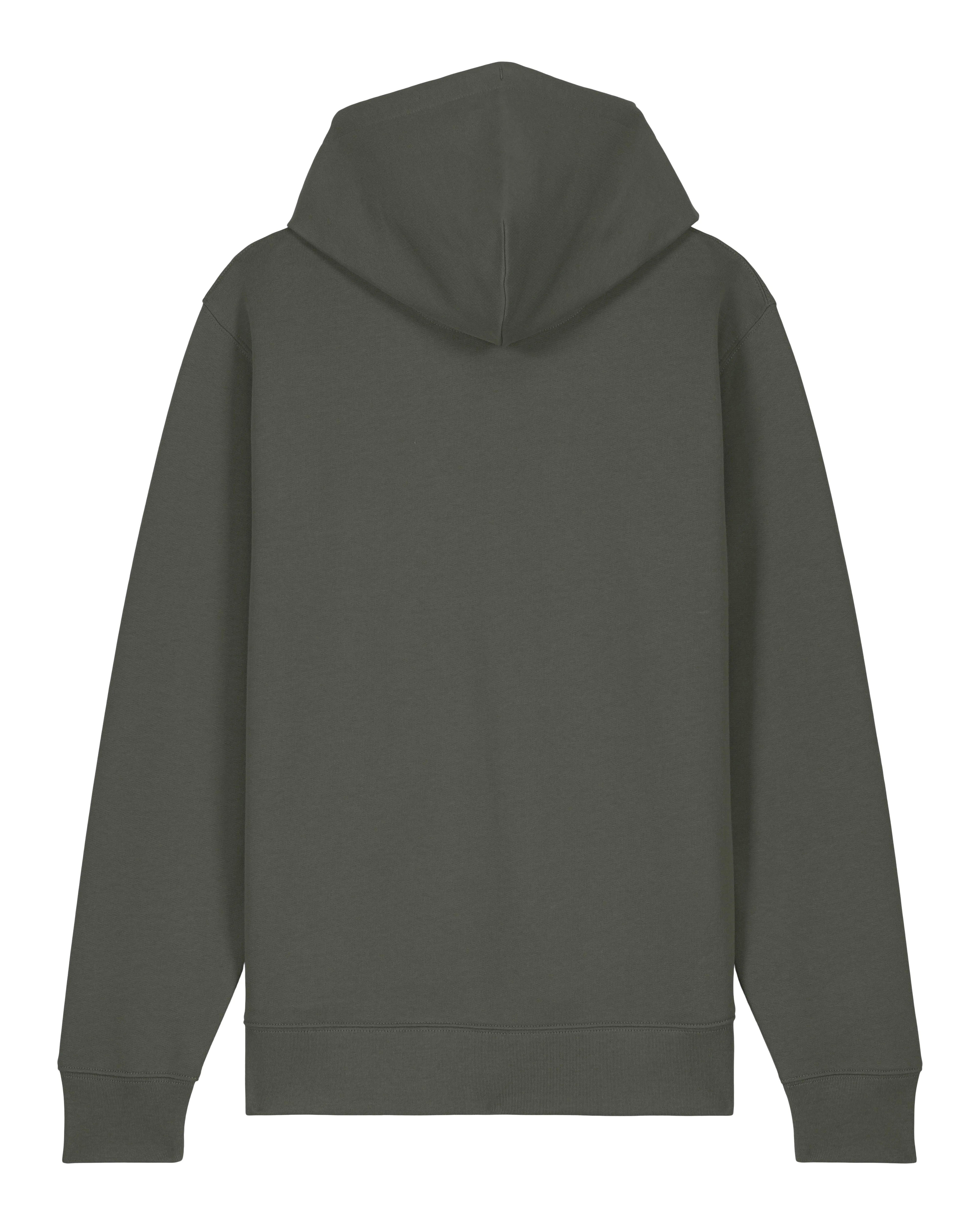 Men's Organic Cotton Relaxed Fit Zip Hoodie | Pine Green Khaki