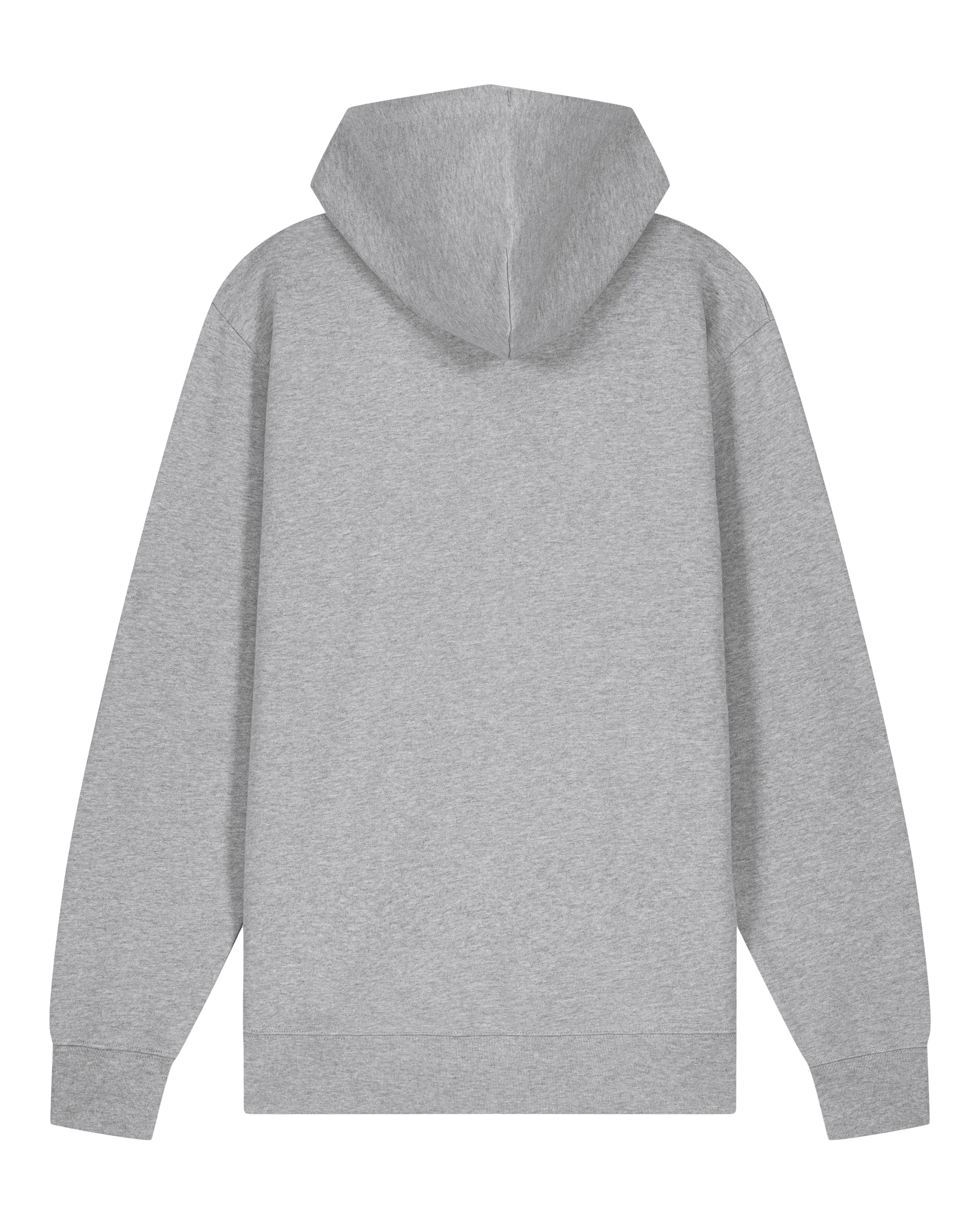 Men's Organic Cotton Relaxed Fit Zip Hoodie | Rock Grey Marl