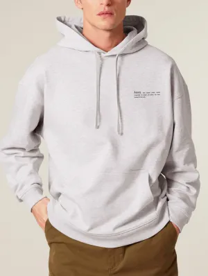 Men's Organic Cotton Signature Oversized Hoodie | Cloud Grey Marl
