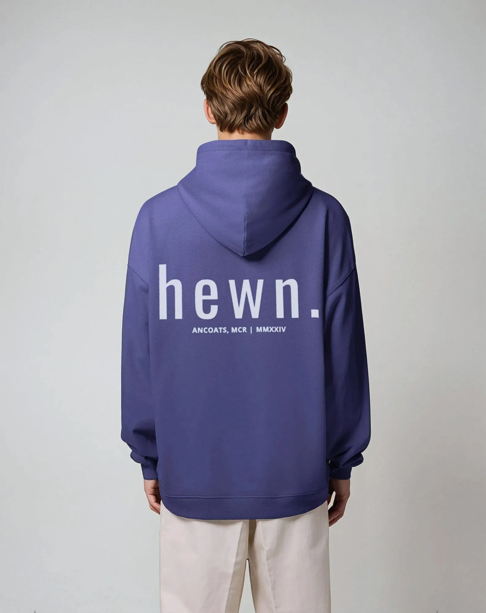 Men's Organic Cotton Signature Oversized Hoodie | Dusk Purple