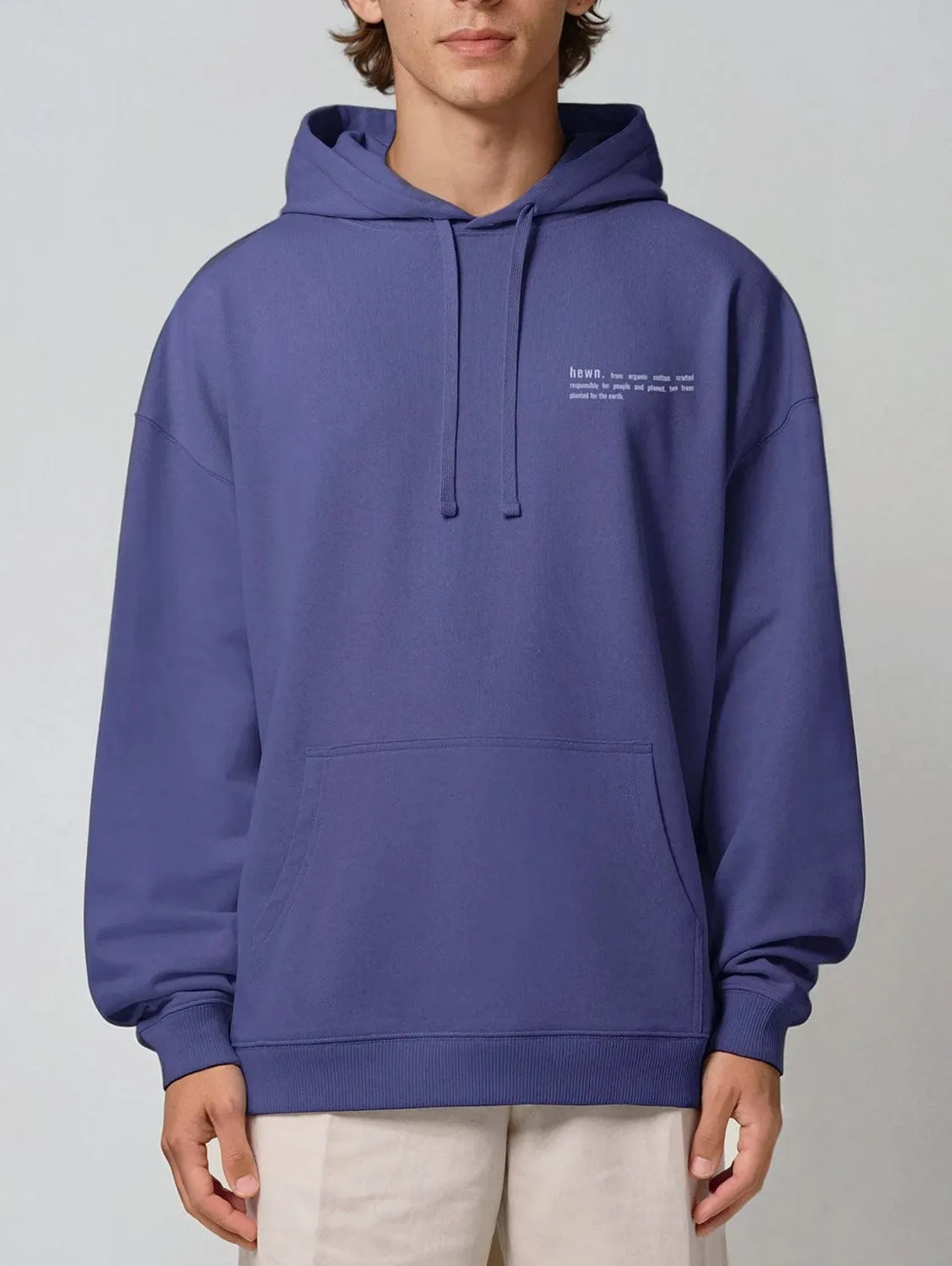 Men's Organic Cotton Signature Oversized Hoodie | Dusk Purple