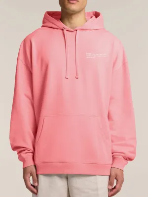 Men's Organic Cotton Signature Oversized Hoodie | Flamingo Pink