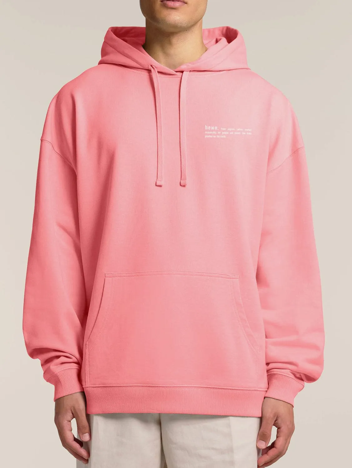 Men's Organic Cotton Signature Oversized Hoodie | Flamingo Pink