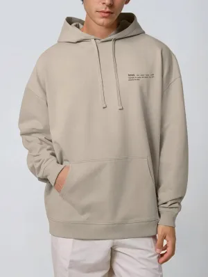 Men's Organic Cotton Signature Oversized Hoodie | Limestone Grey