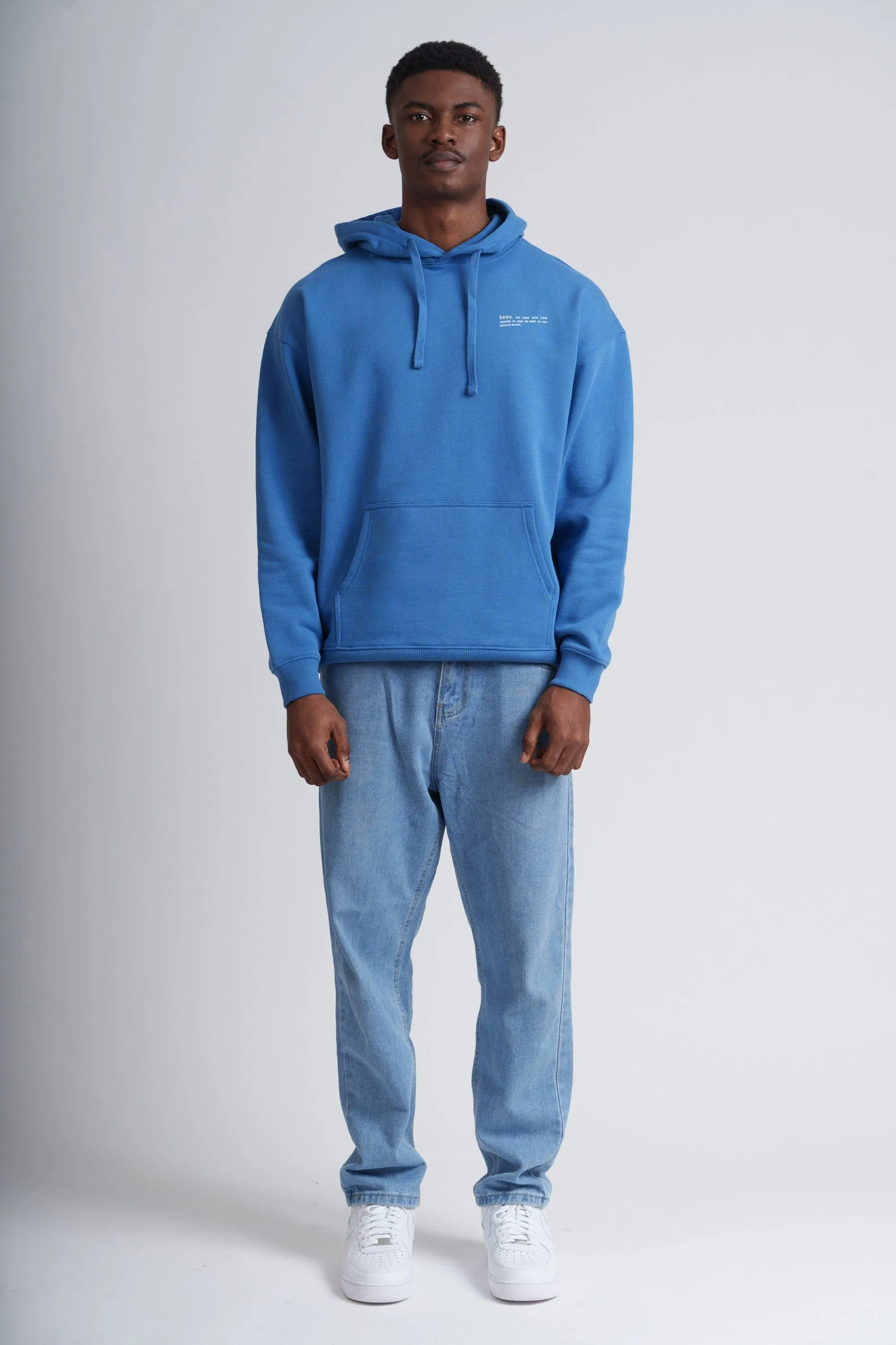 Men's Organic Cotton Signature Oversized Hoodie | Morpho Blue