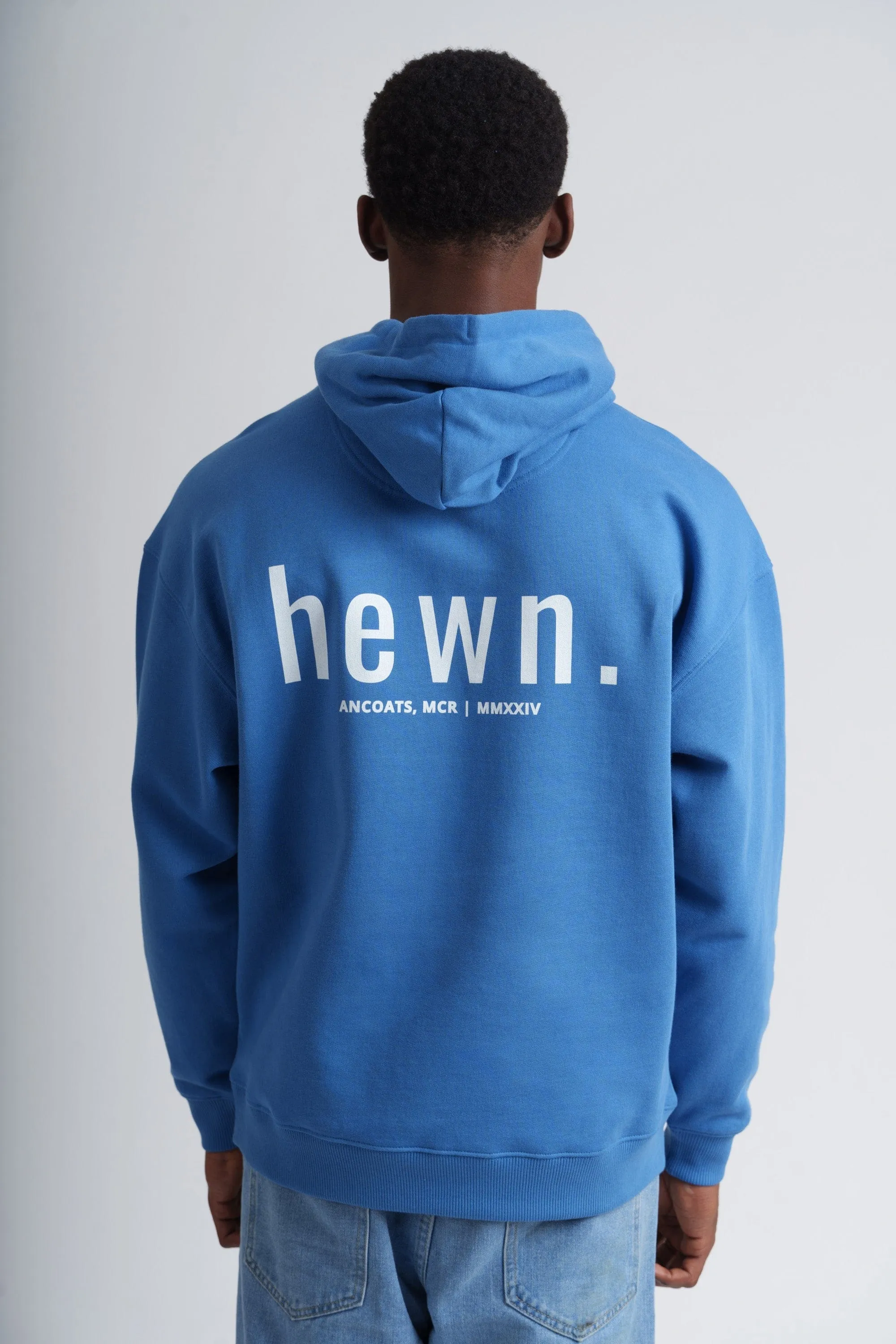 Men's Organic Cotton Signature Oversized Hoodie | Morpho Blue