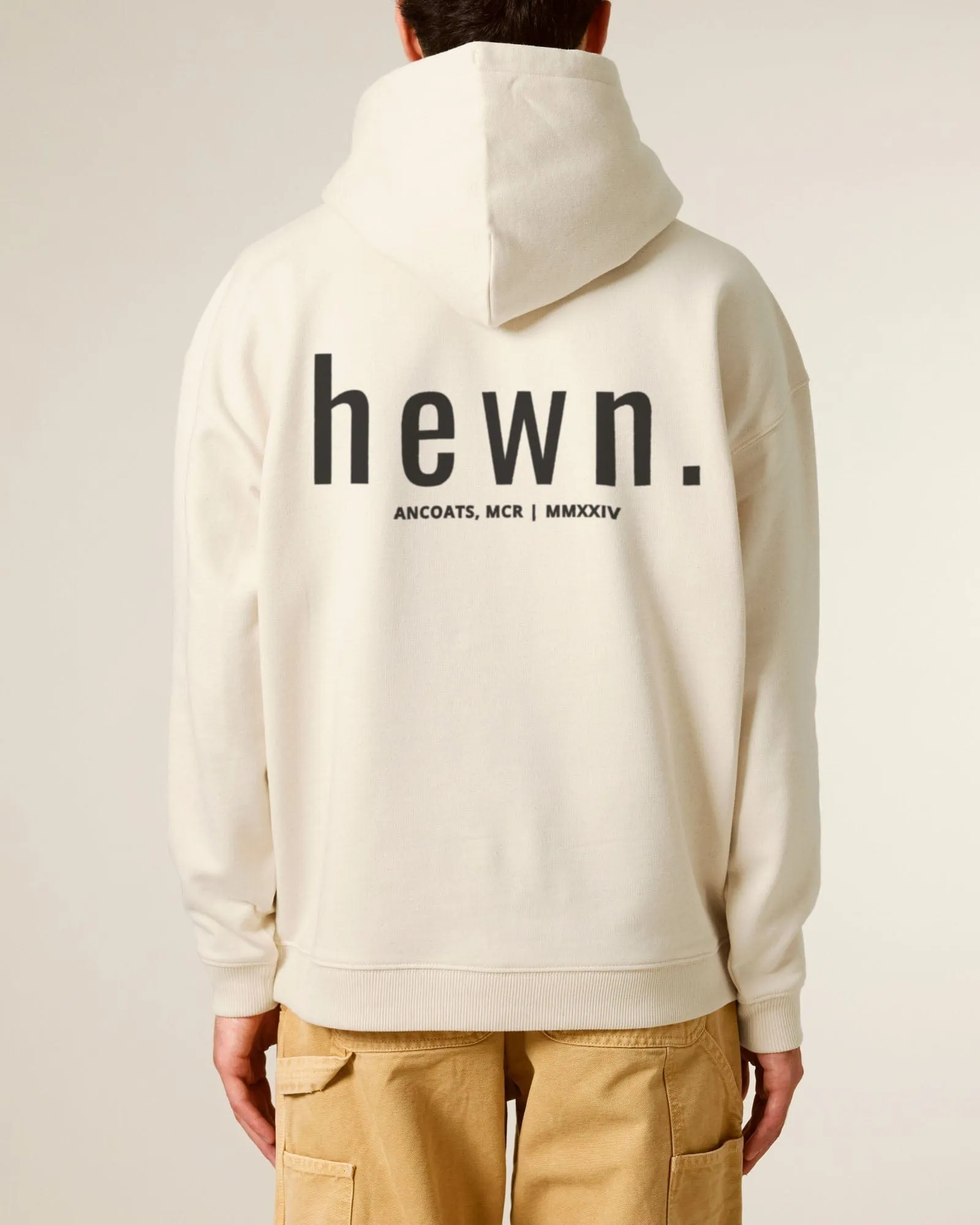 Men's Organic Cotton Signature Oversized Hoodie | Natural Cotton