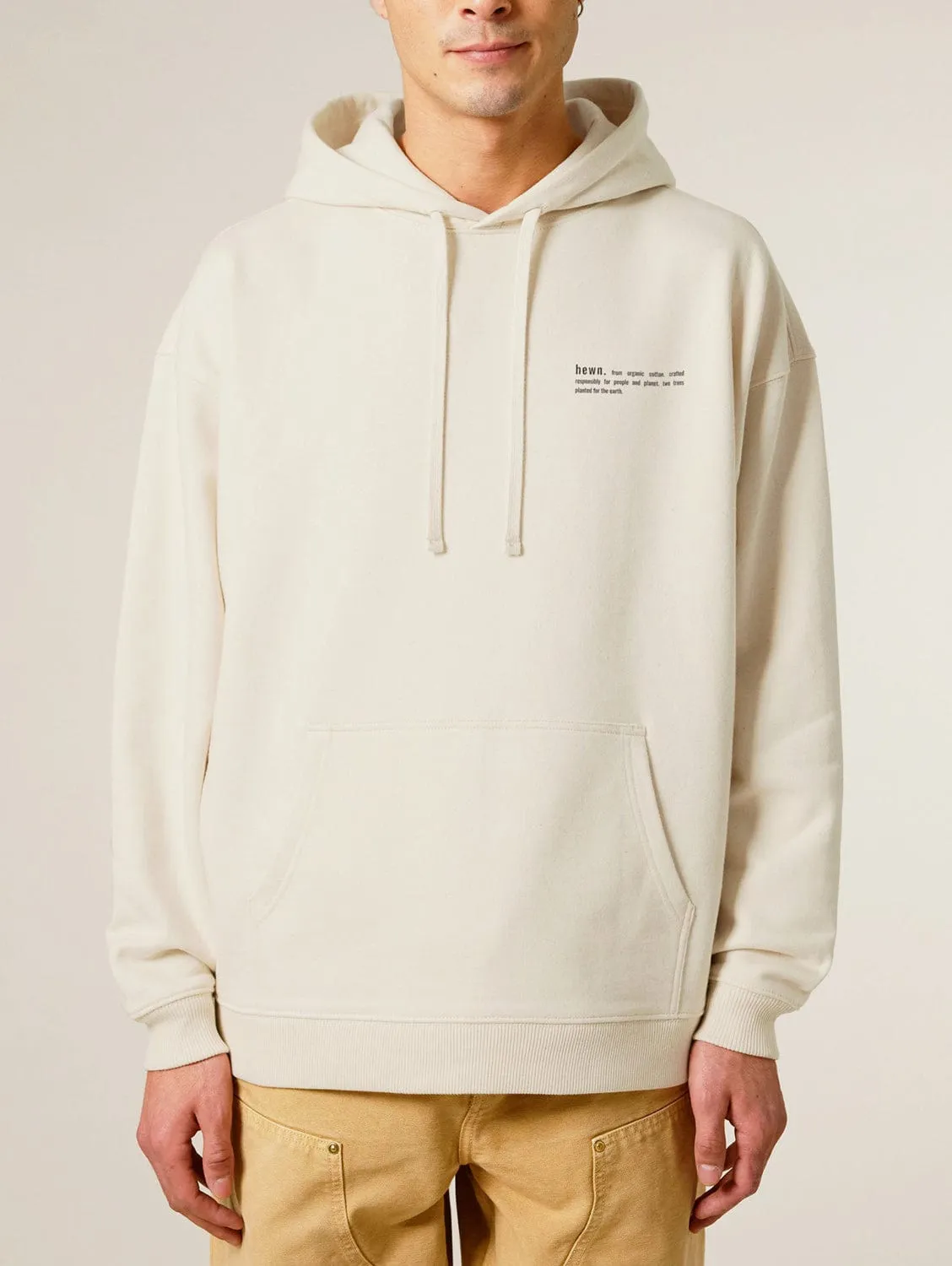 Men's Organic Cotton Signature Oversized Hoodie | Natural Cotton