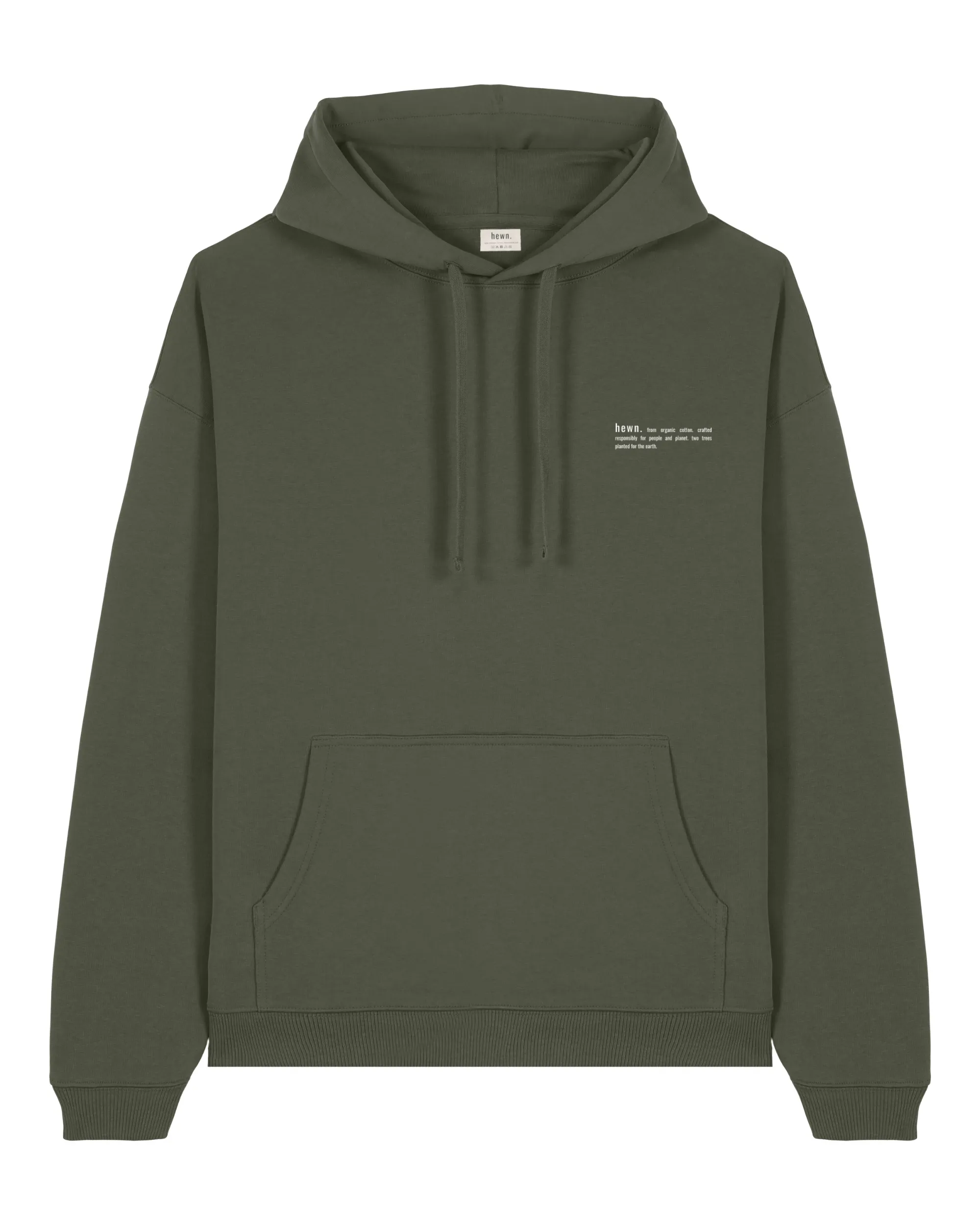 Men's Organic Cotton Signature Oversized Hoodie | Pine Green Khaki