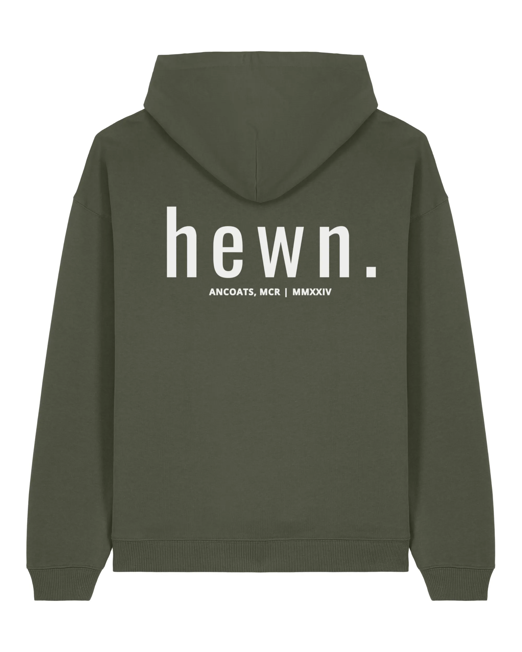 Men's Organic Cotton Signature Oversized Hoodie | Pine Green Khaki