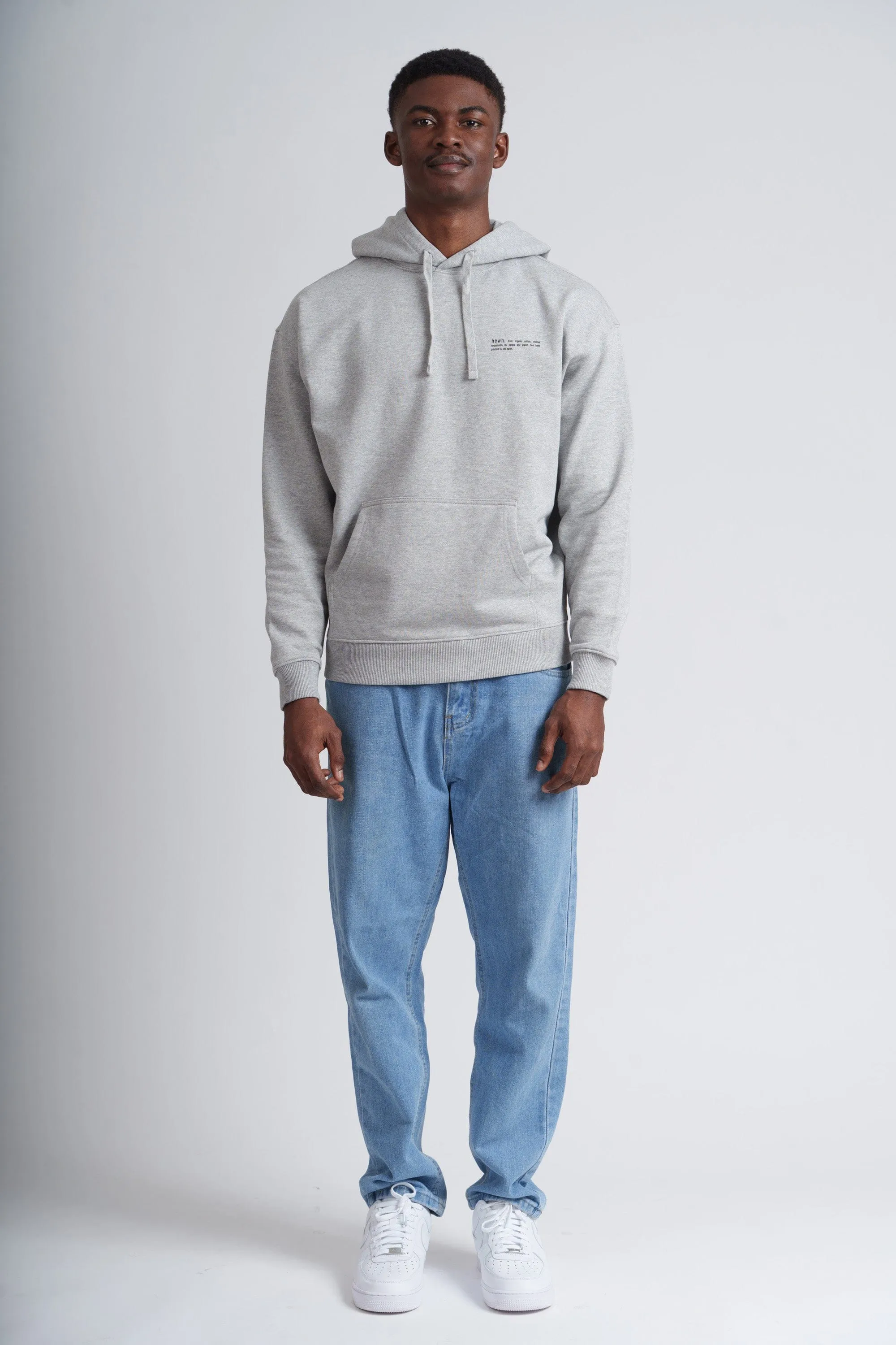 Men's Organic Cotton Signature Oversized Hoodie | Rock Grey Marl