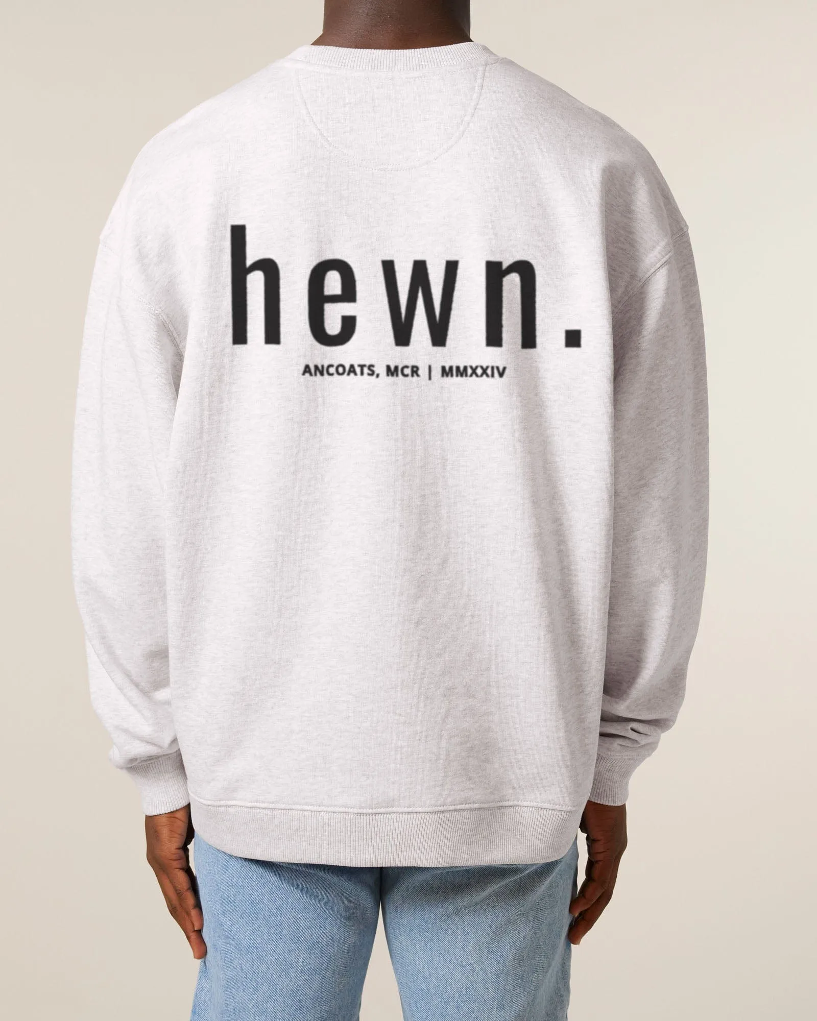 Men's Organic Cotton Signature Oversized Sweatshirt | Cloud Grey Marl