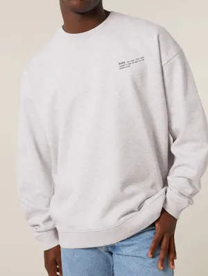 Men's Organic Cotton Signature Oversized Sweatshirt | Cloud Grey Marl