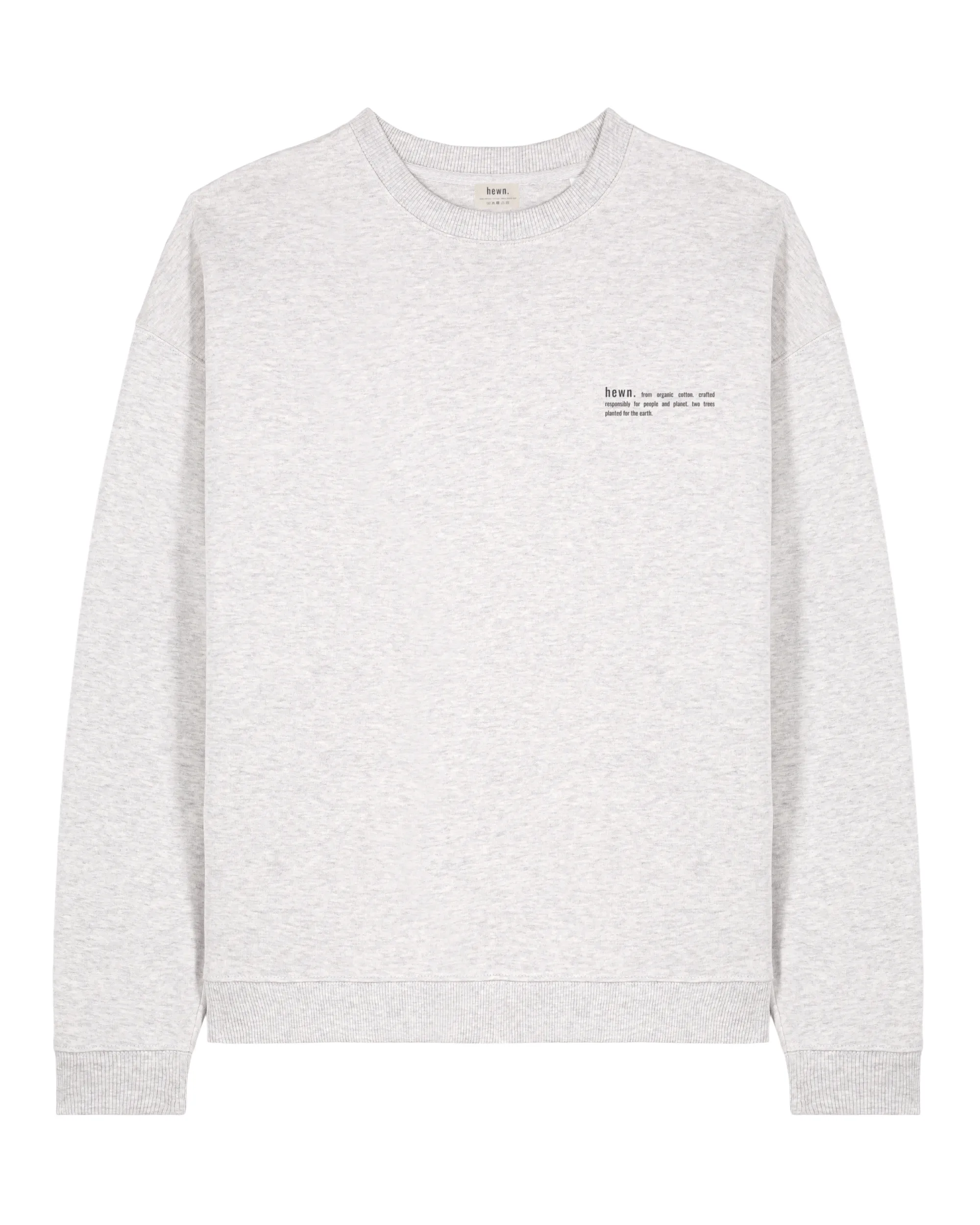 Men's Organic Cotton Signature Oversized Sweatshirt | Cloud Grey Marl