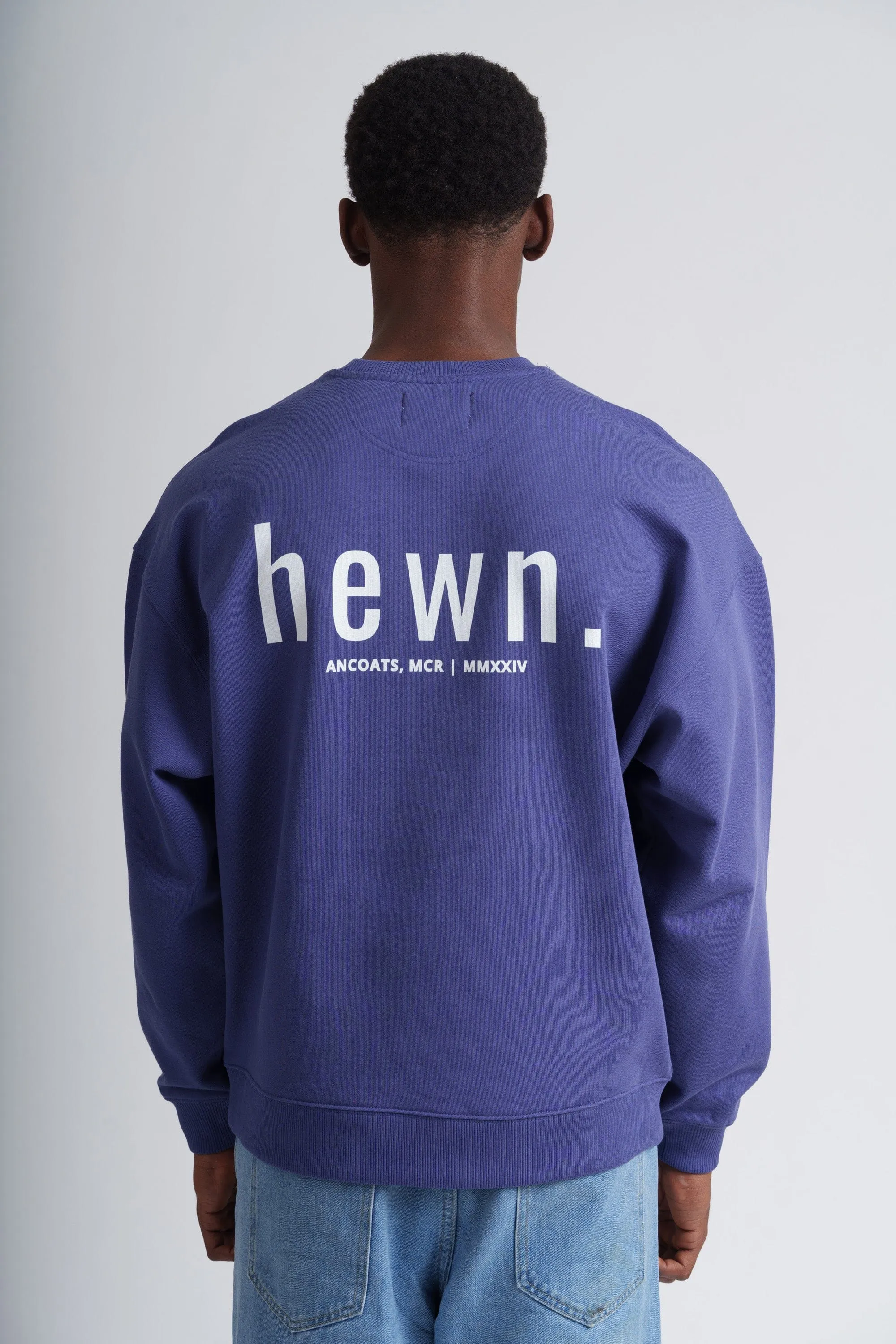 Men's Organic Cotton Signature Oversized Sweatshirt | Dusk Purple
