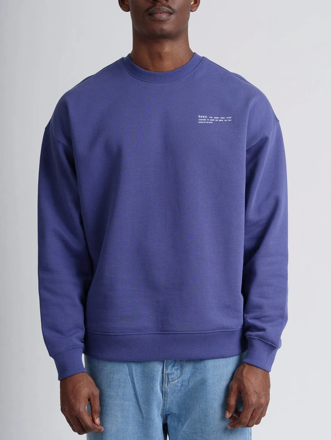 Men's Organic Cotton Signature Oversized Sweatshirt | Dusk Purple