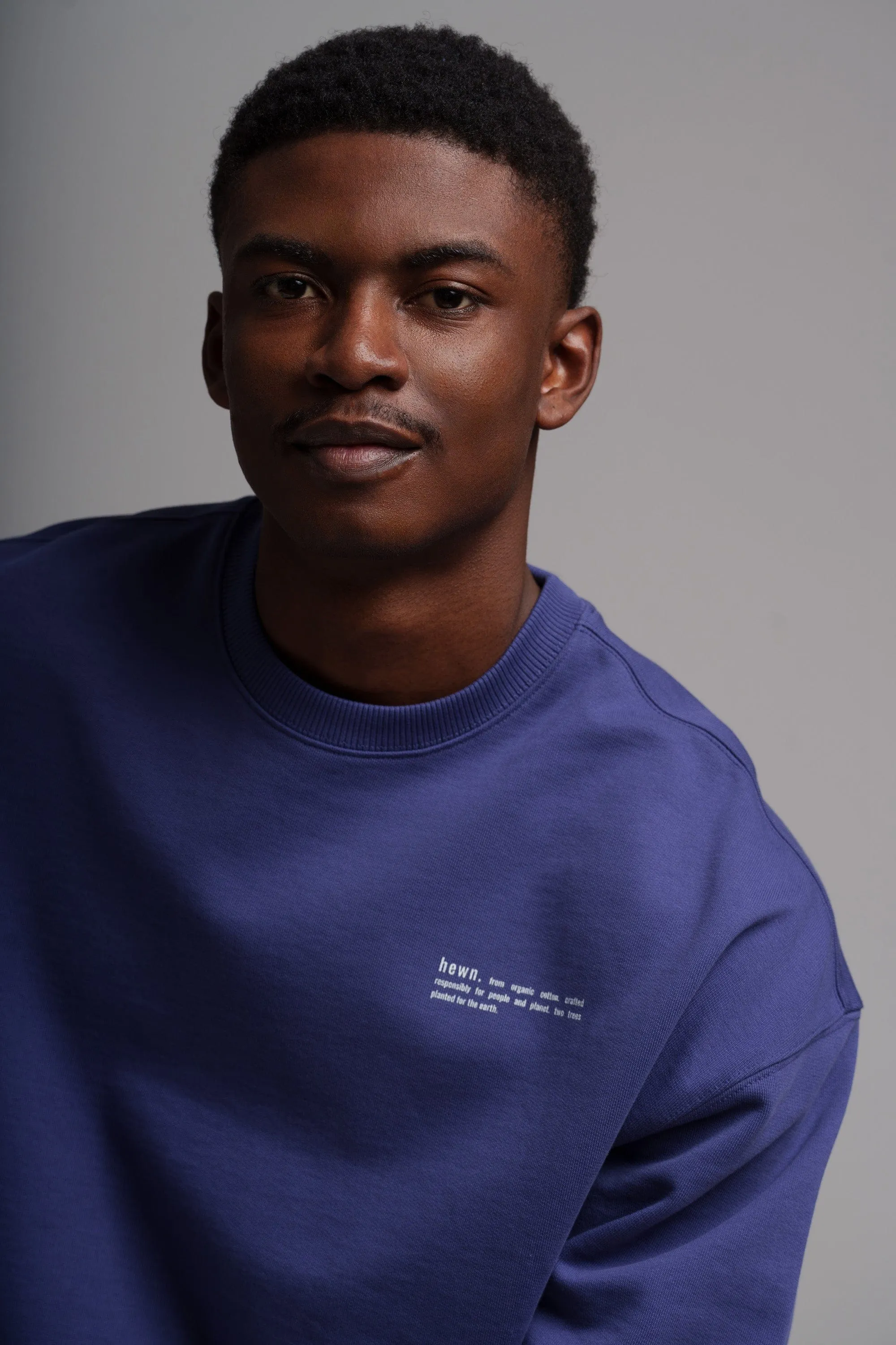 Men's Organic Cotton Signature Oversized Sweatshirt | Dusk Purple