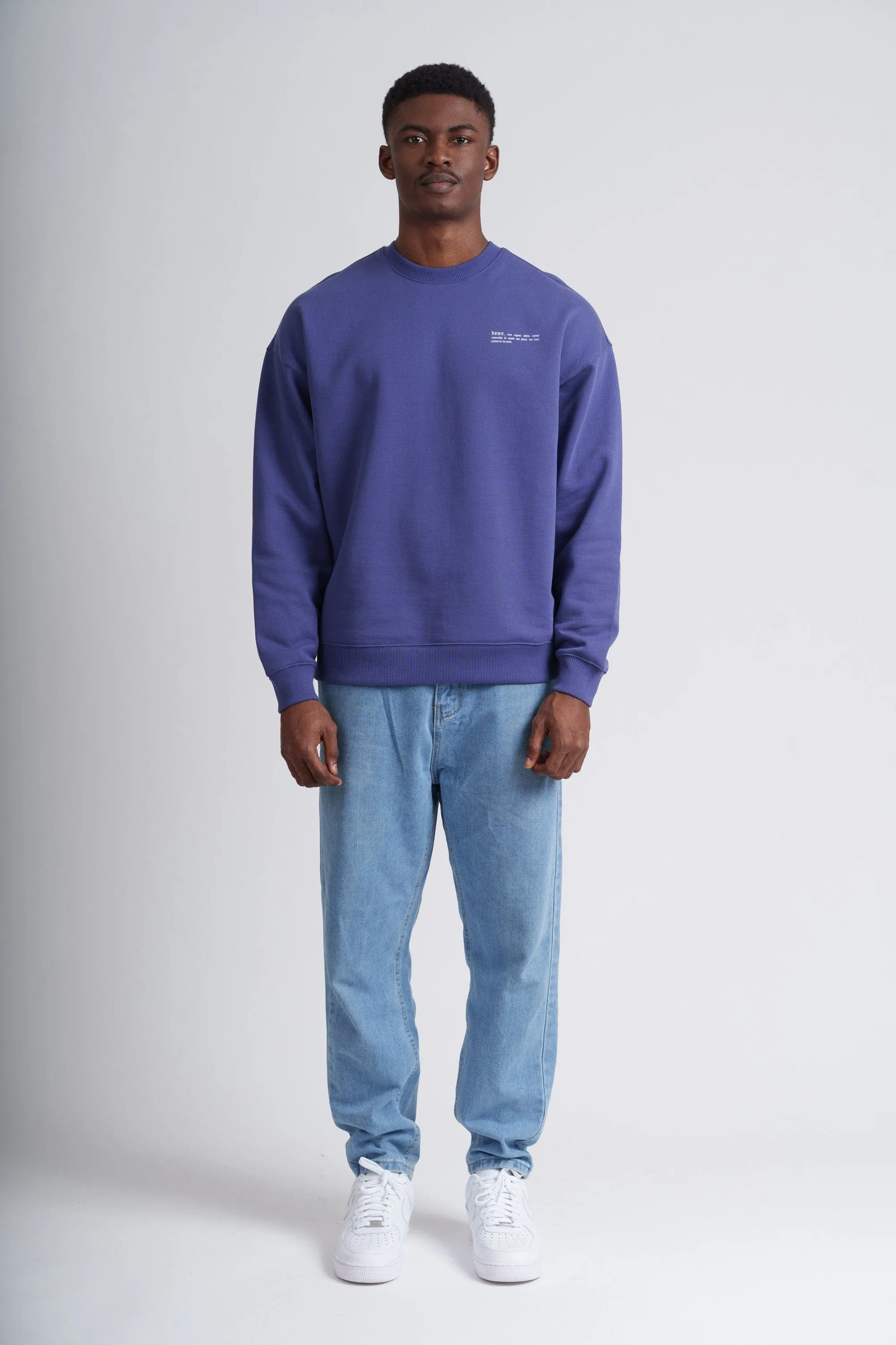 Men's Organic Cotton Signature Oversized Sweatshirt | Dusk Purple