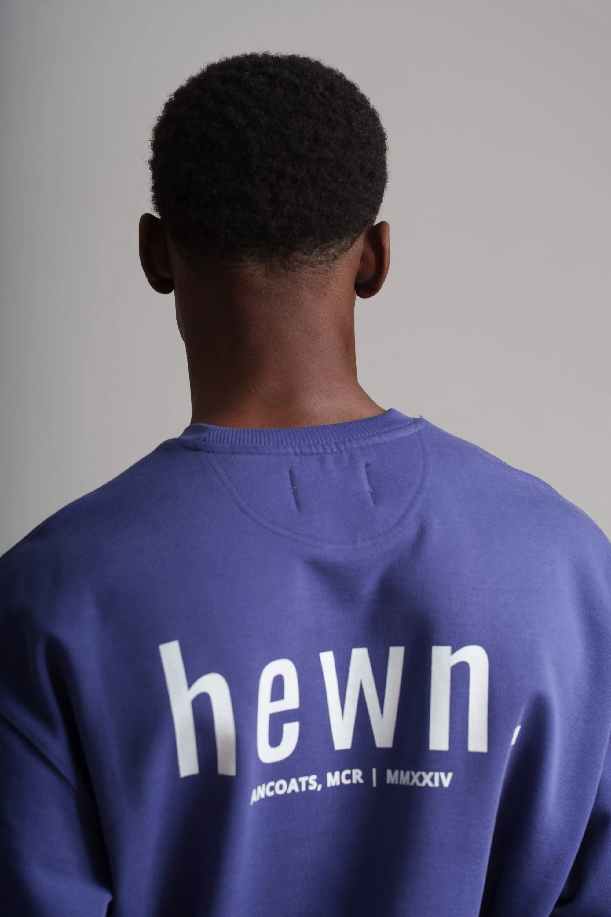 Men's Organic Cotton Signature Oversized Sweatshirt | Dusk Purple