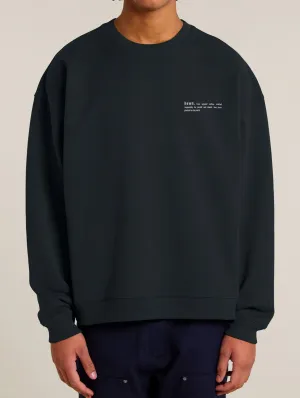 Men's Organic Cotton Signature Oversized Sweatshirt | Jet Black