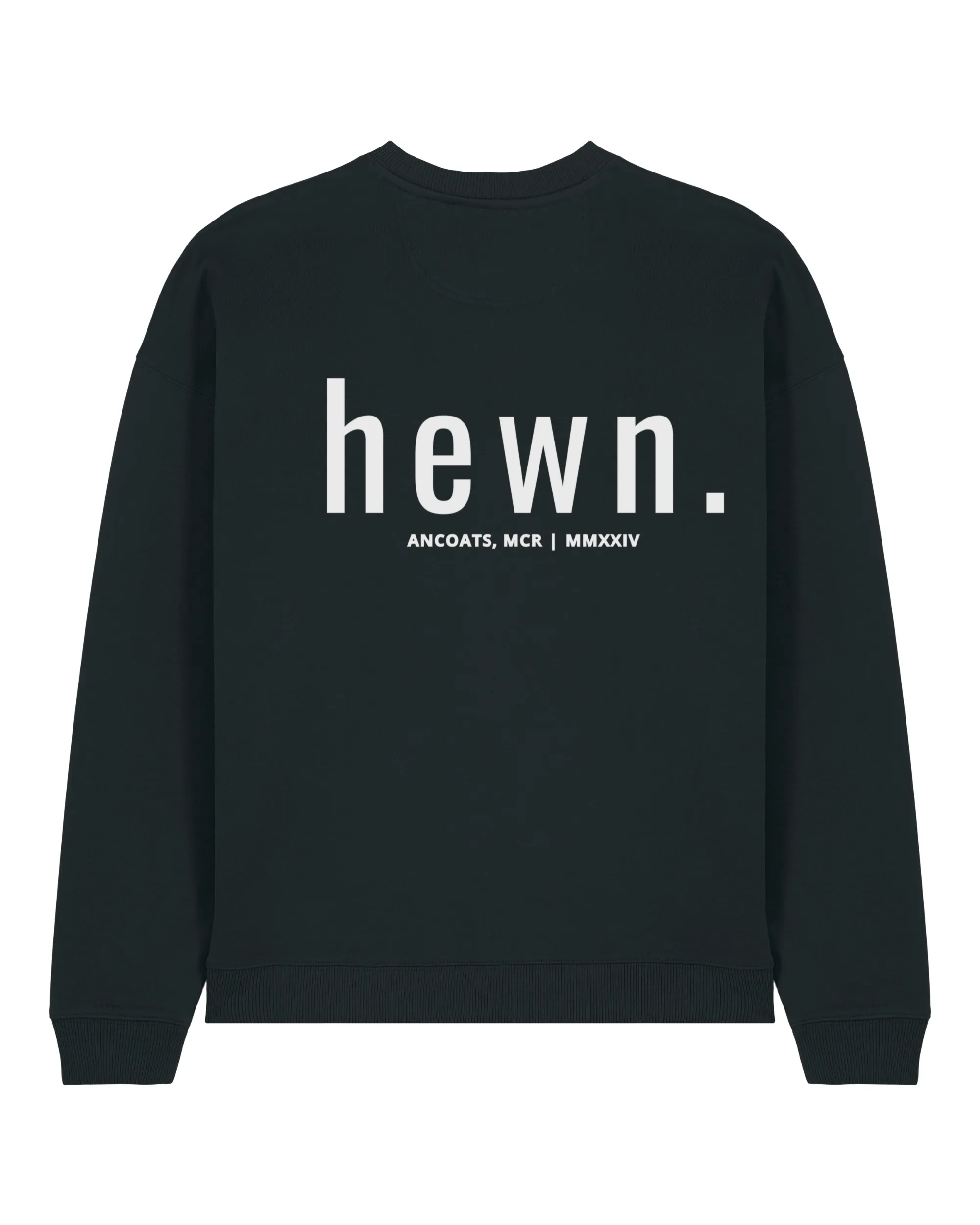 Men's Organic Cotton Signature Oversized Sweatshirt | Jet Black