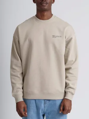 Men's Organic Cotton Signature Oversized Sweatshirt | Limestone Grey