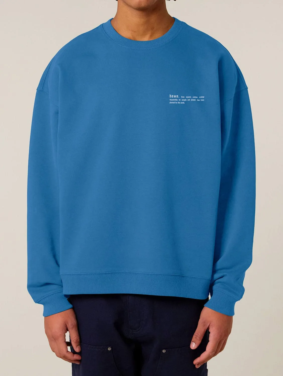 Men's Organic Cotton Signature Oversized Sweatshirt | Morpho Blue