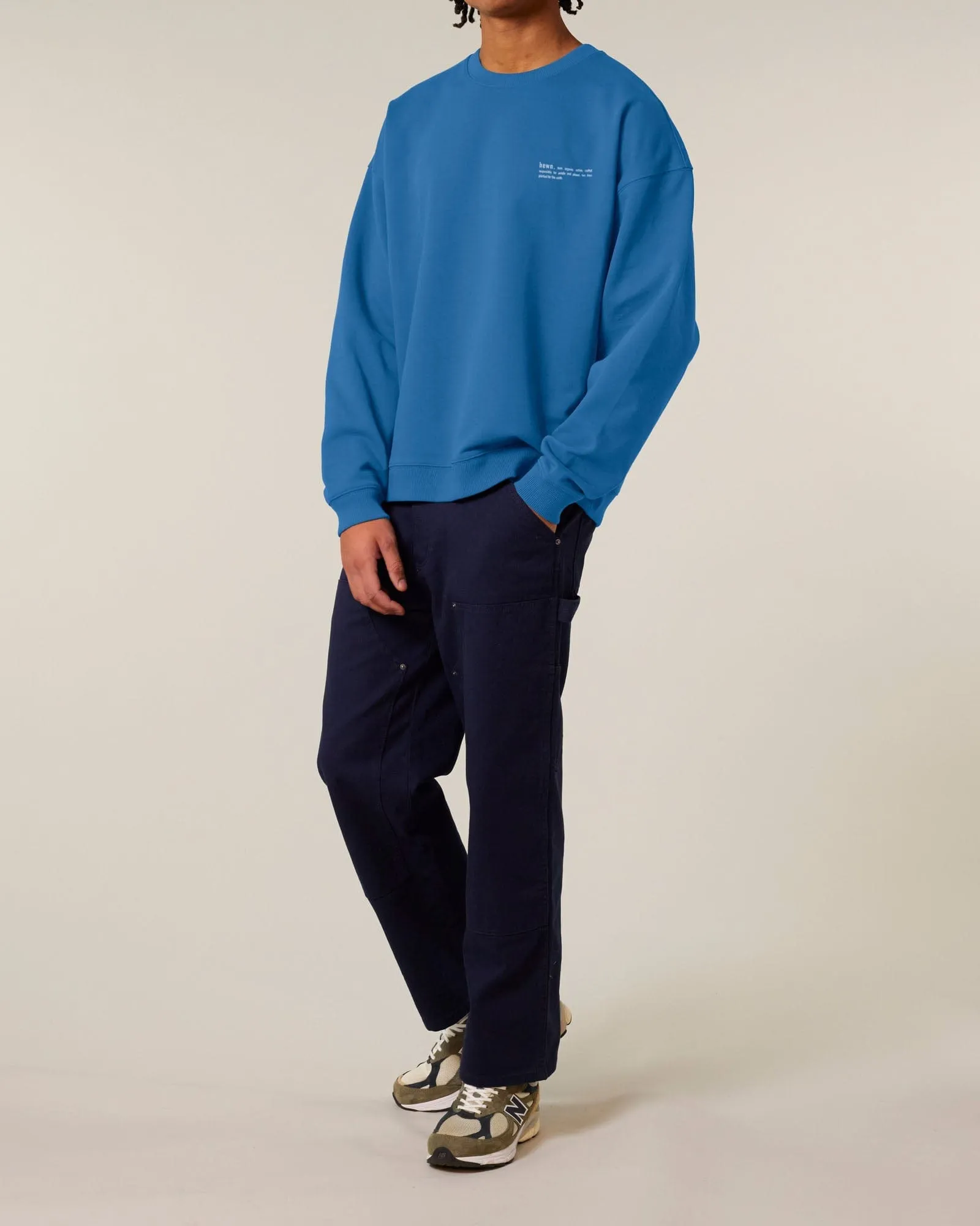 Men's Organic Cotton Signature Oversized Sweatshirt | Morpho Blue
