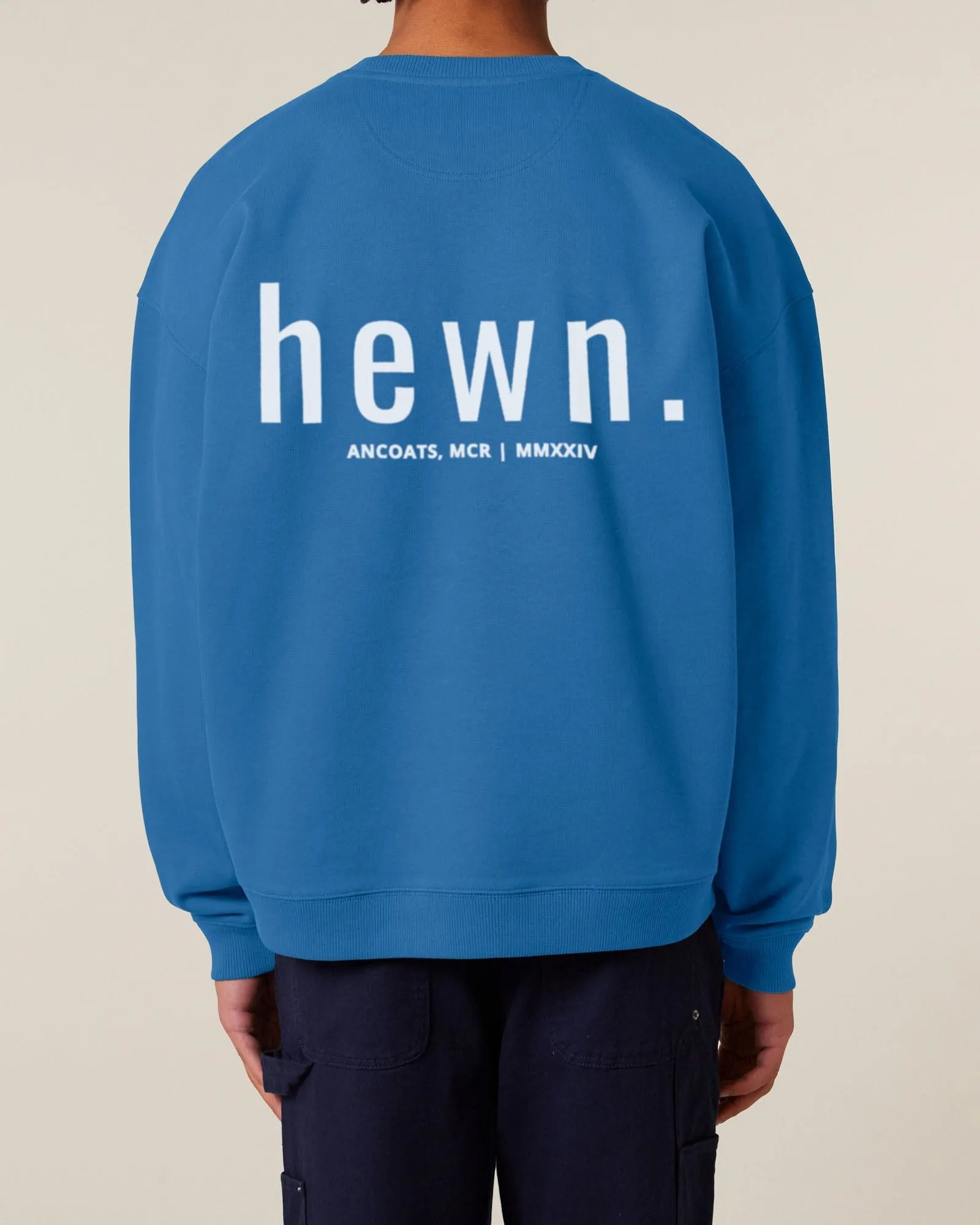 Men's Organic Cotton Signature Oversized Sweatshirt | Morpho Blue