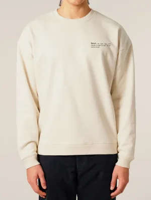 Men's Organic Cotton Signature Oversized Sweatshirt | Natural Cotton
