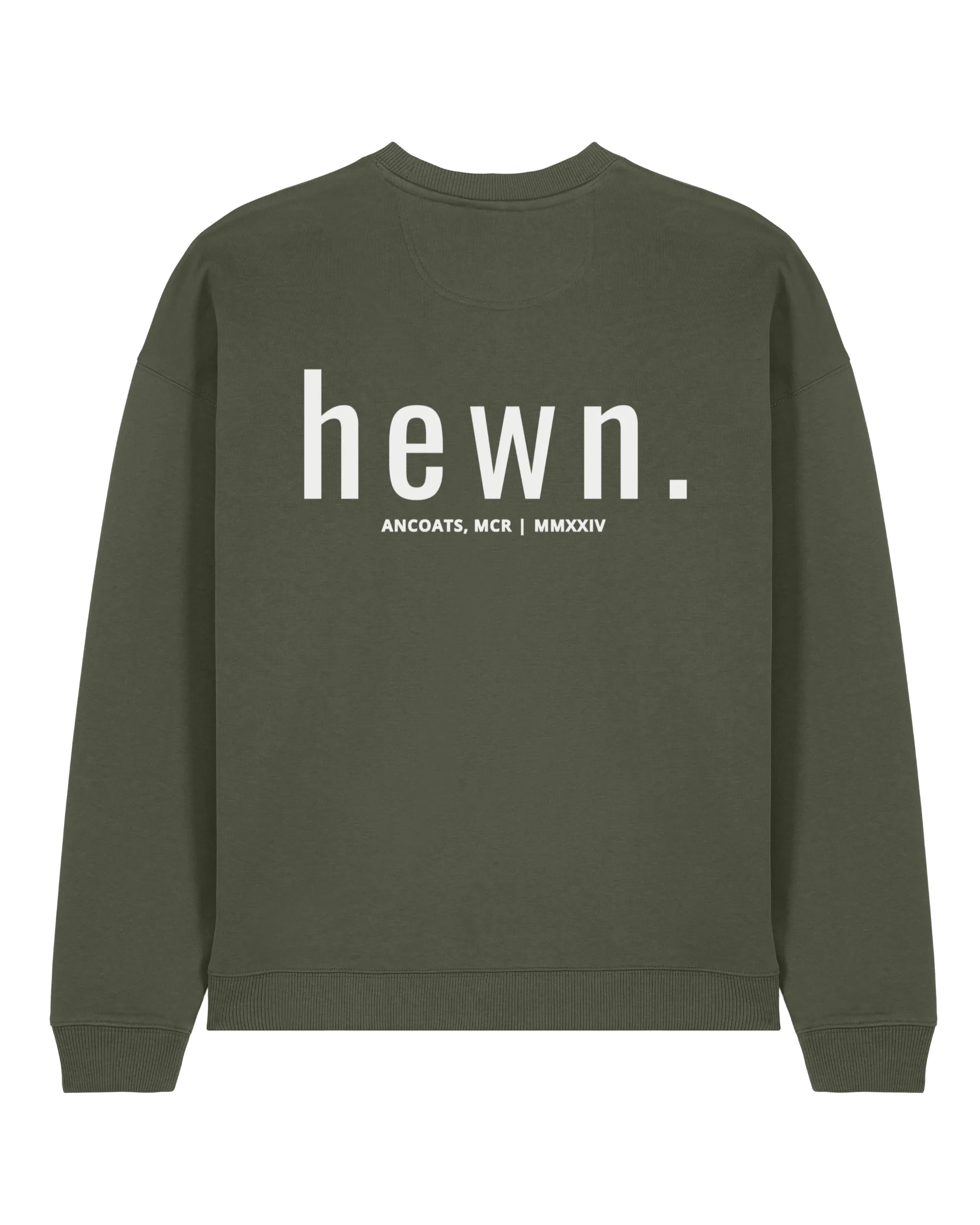 Men's Organic Cotton Signature Oversized Sweatshirt | Pine Green Khaki