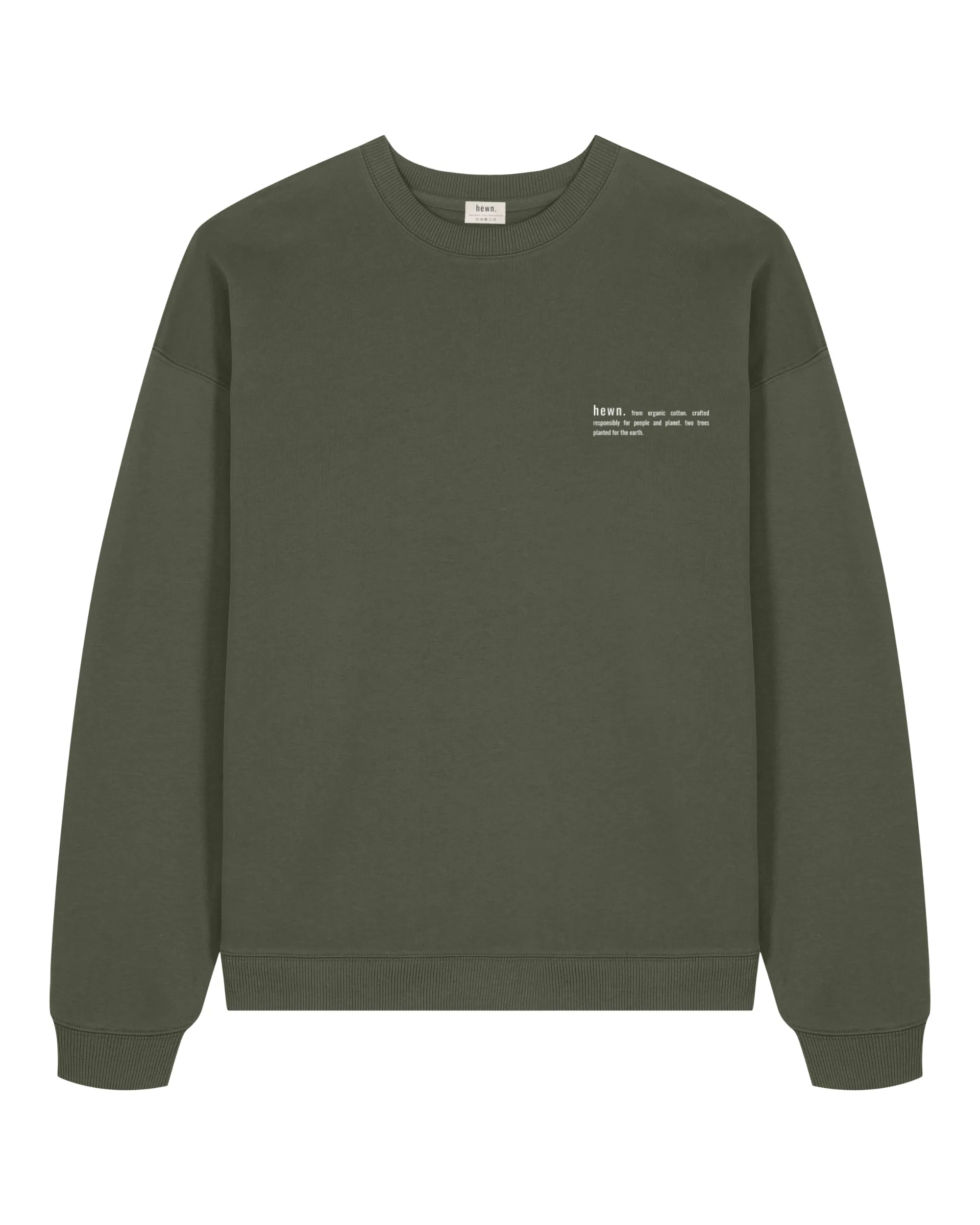 Men's Organic Cotton Signature Oversized Sweatshirt | Pine Green Khaki