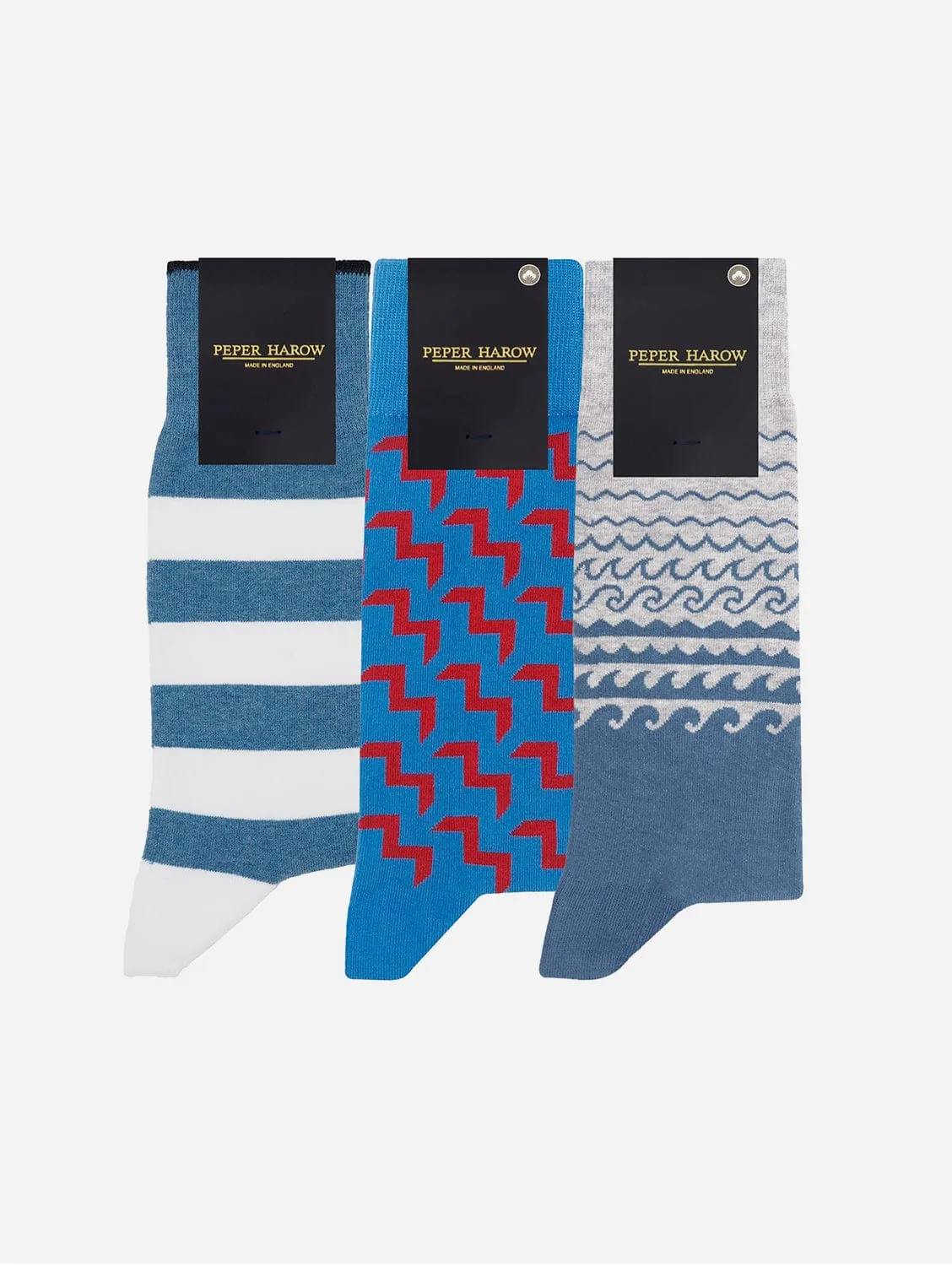 Men's Organic Cotton Sock Bundle | Blue Multi