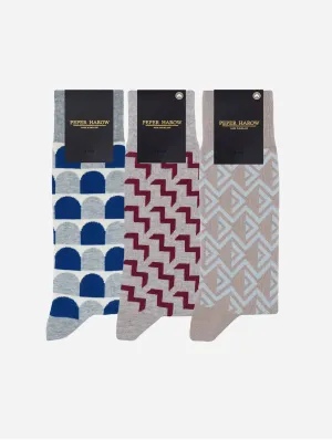 Men's Organic Cotton Sock Bundle | Grey Multi
